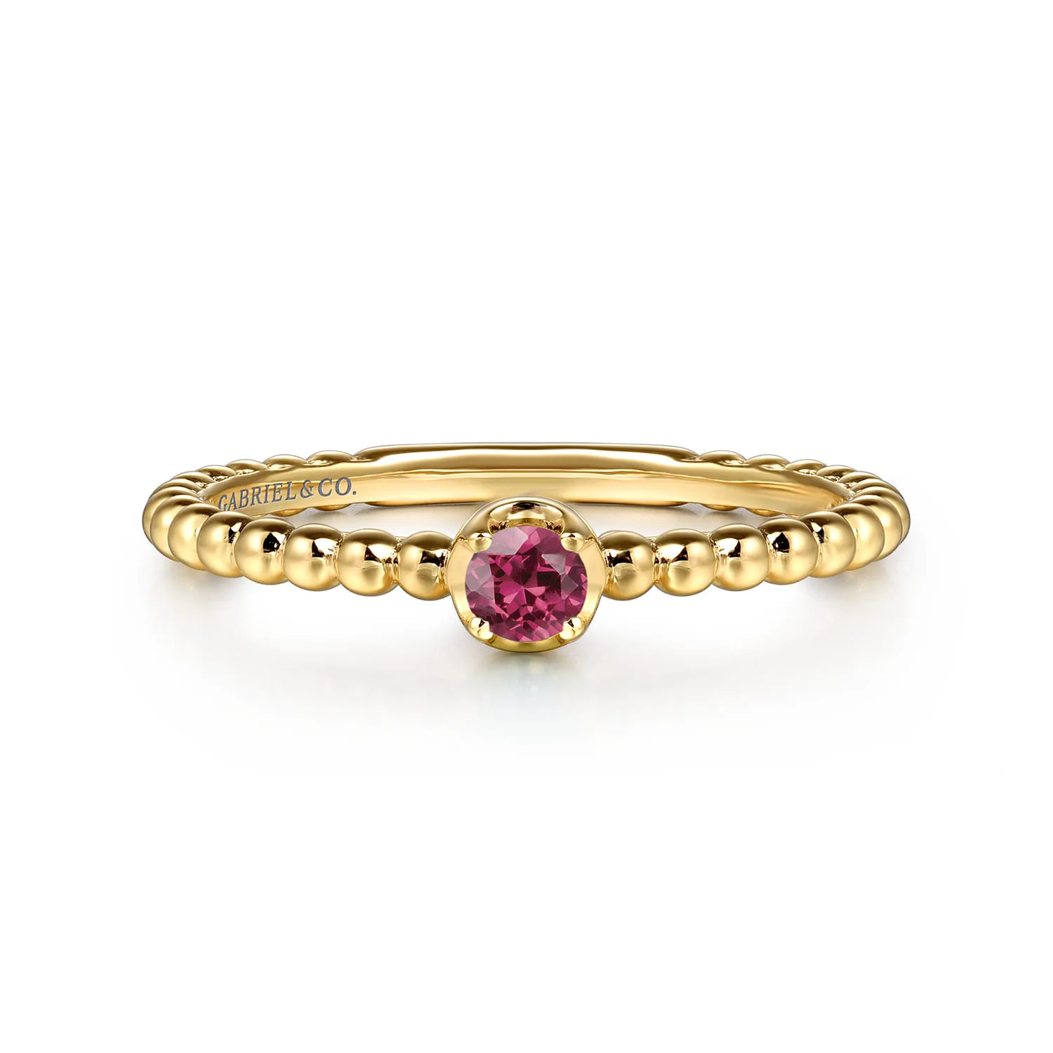 Pink Tourmaline Stackable Promise Ring