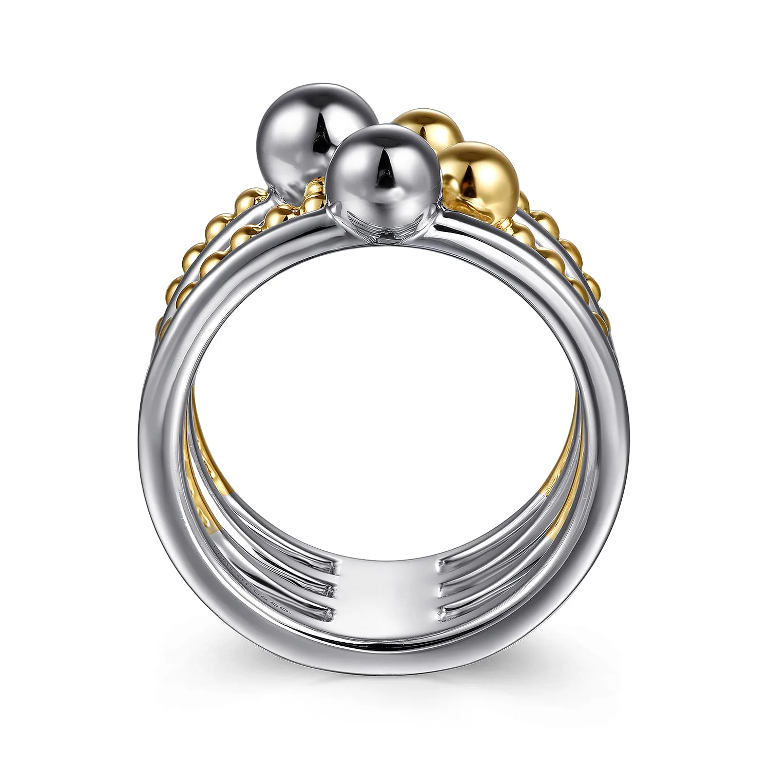 and Bujukan Wide Band Ring in 14K Yellow Gold, photograph 2