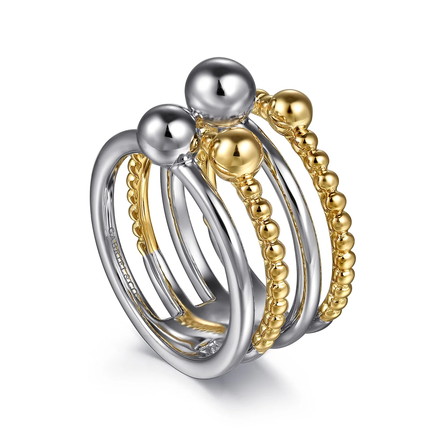 and Bujukan Wide Band Ring in 14K Yellow Gold, photograph 3