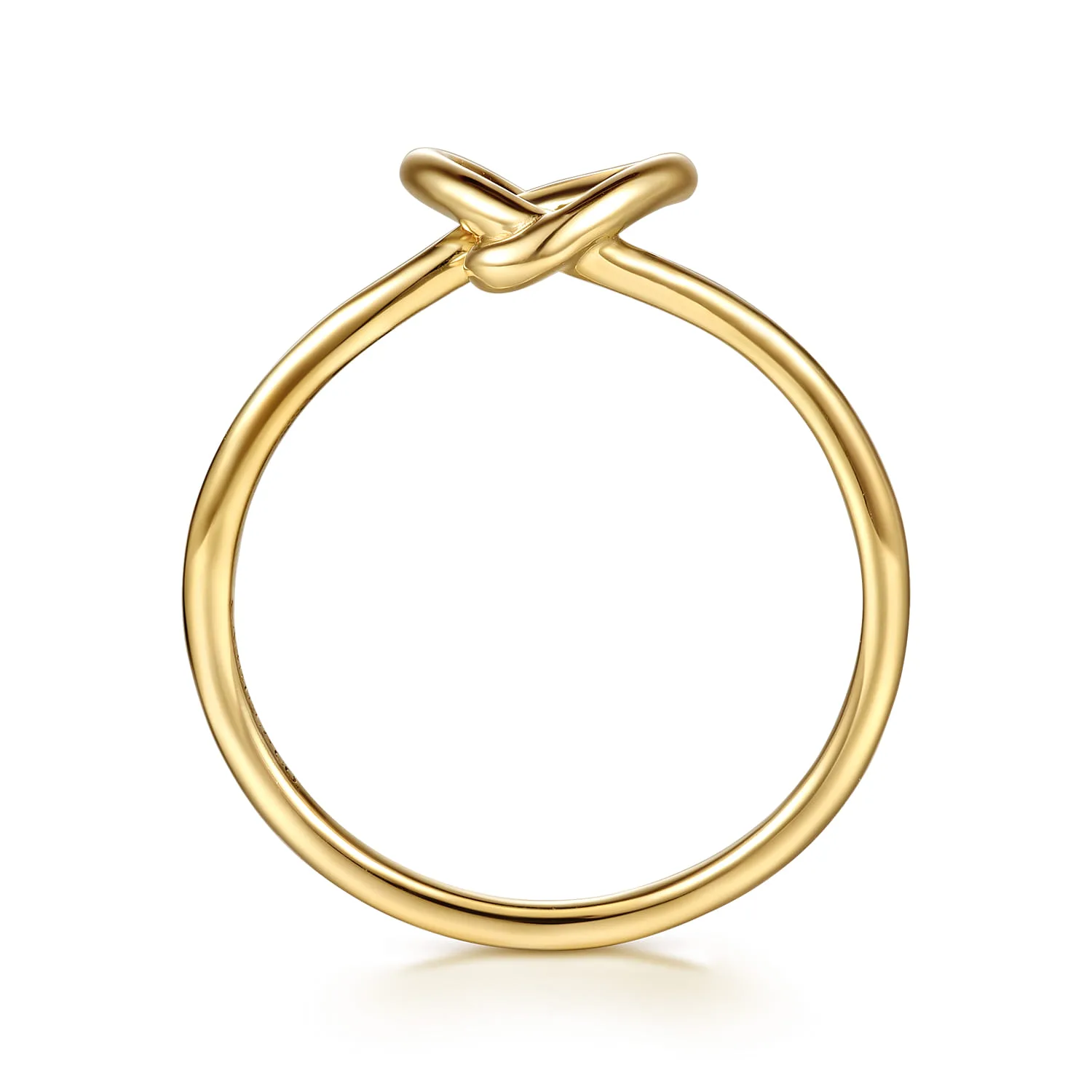 Love Knot Stackable Ring in 14K Yellow Gold, photograph 2