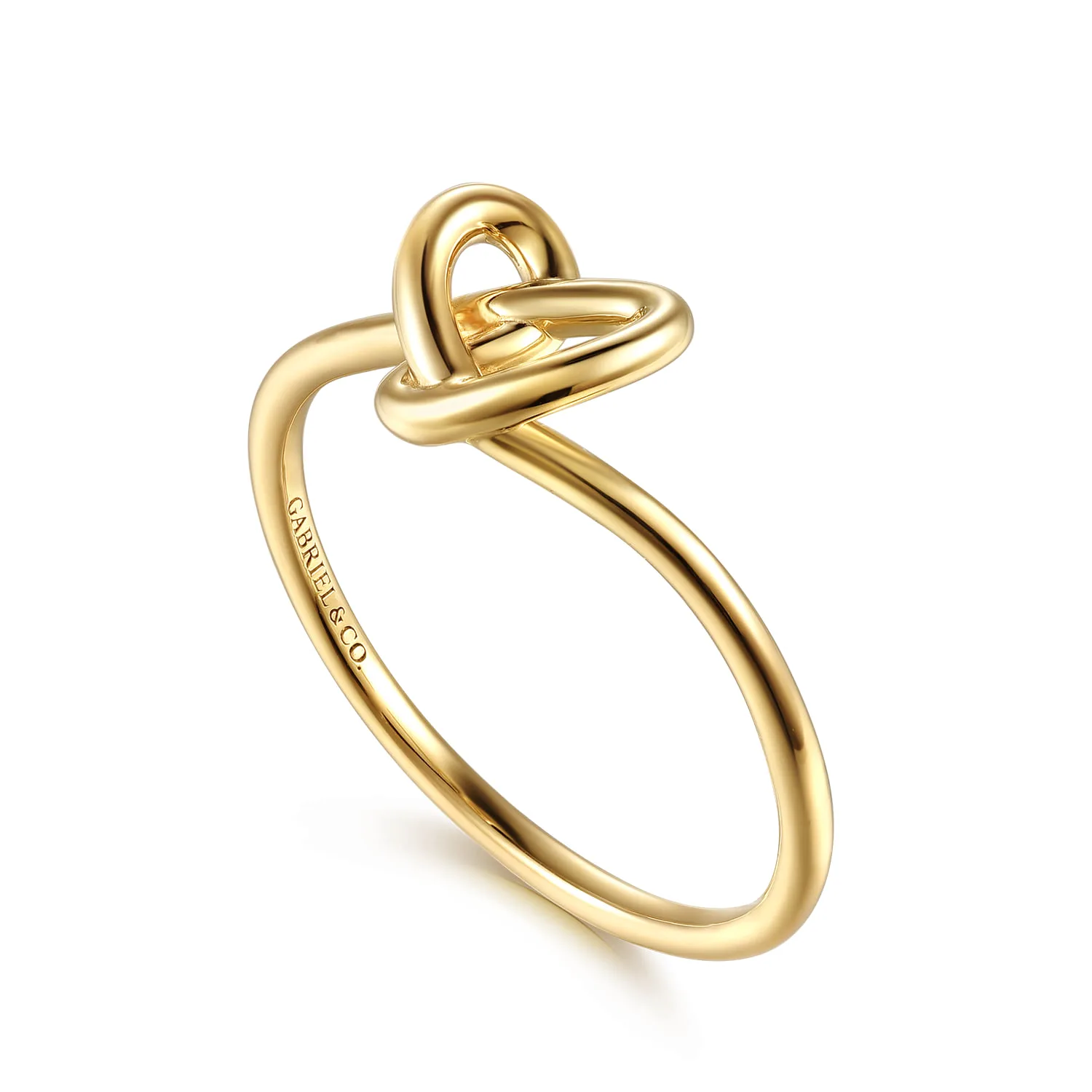 Love Knot Stackable Ring in 14K Yellow Gold, photograph 3