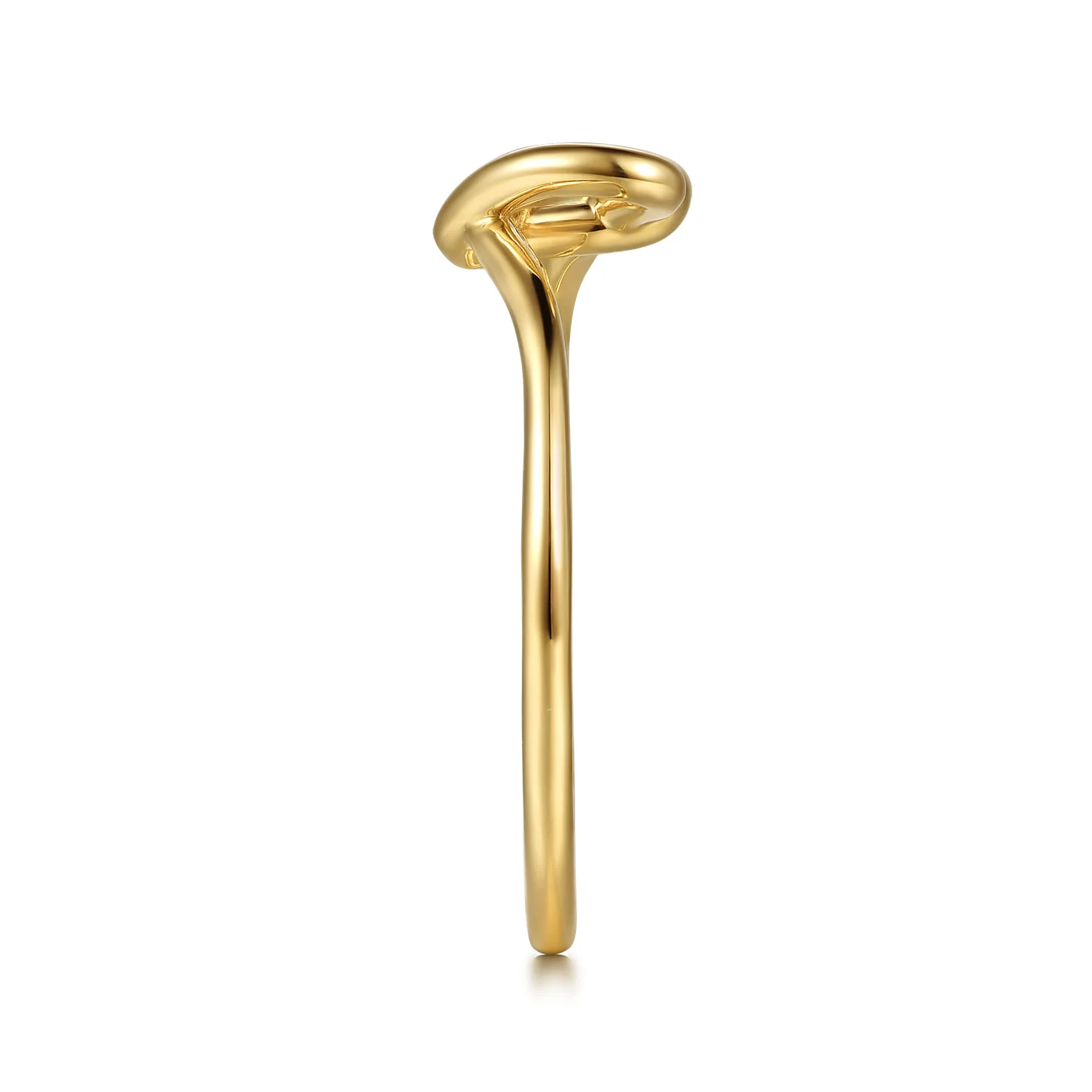 Love Knot Stackable Ring in 14K Yellow Gold, photograph 4