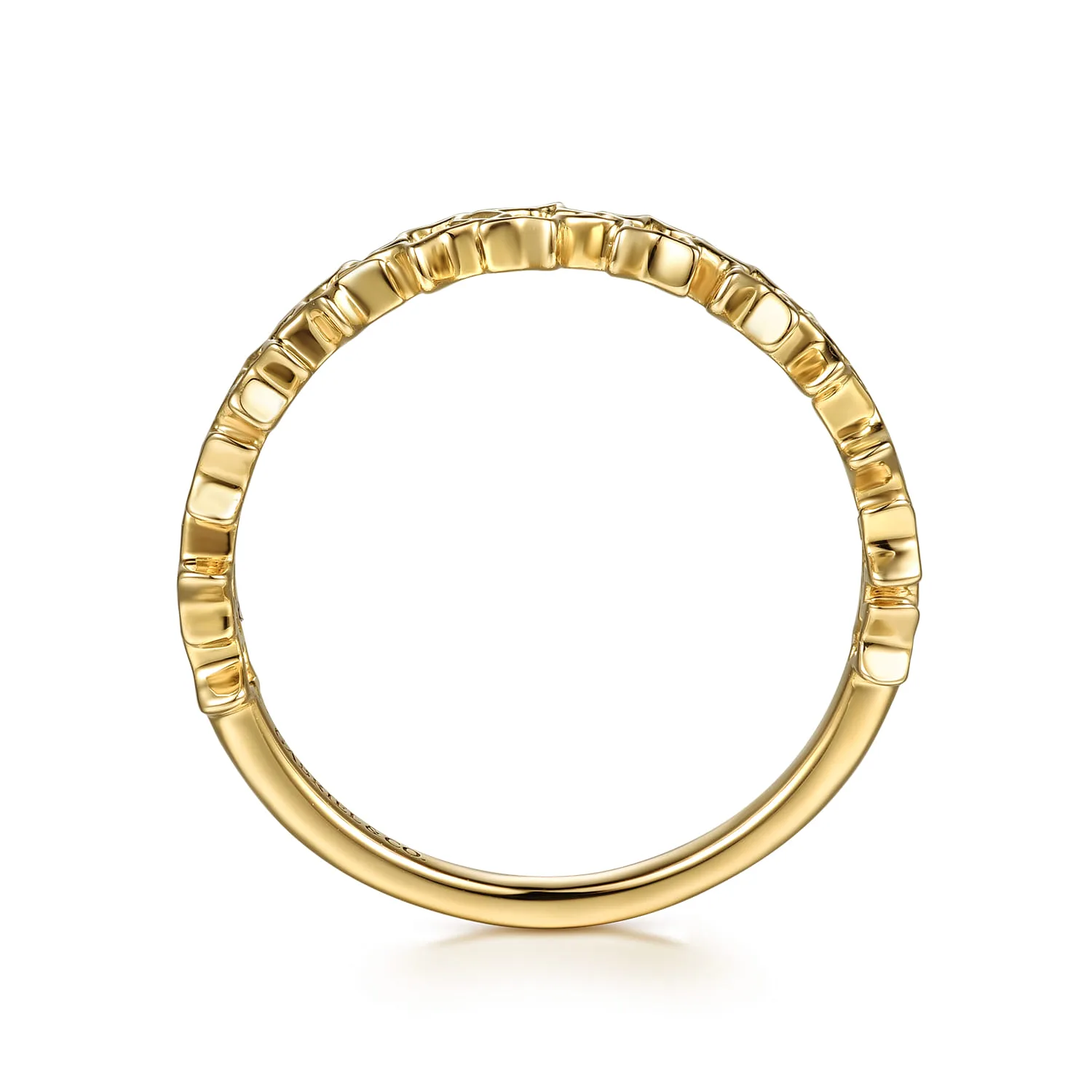Star Shape Stackable Ring in 14K Yellow Gold, photograph 2