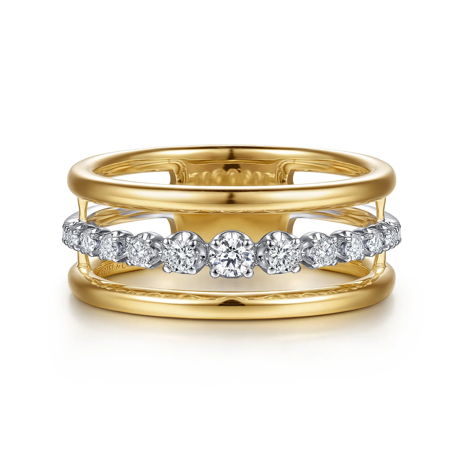 Graduating Diamond Easy Stackable Ring
