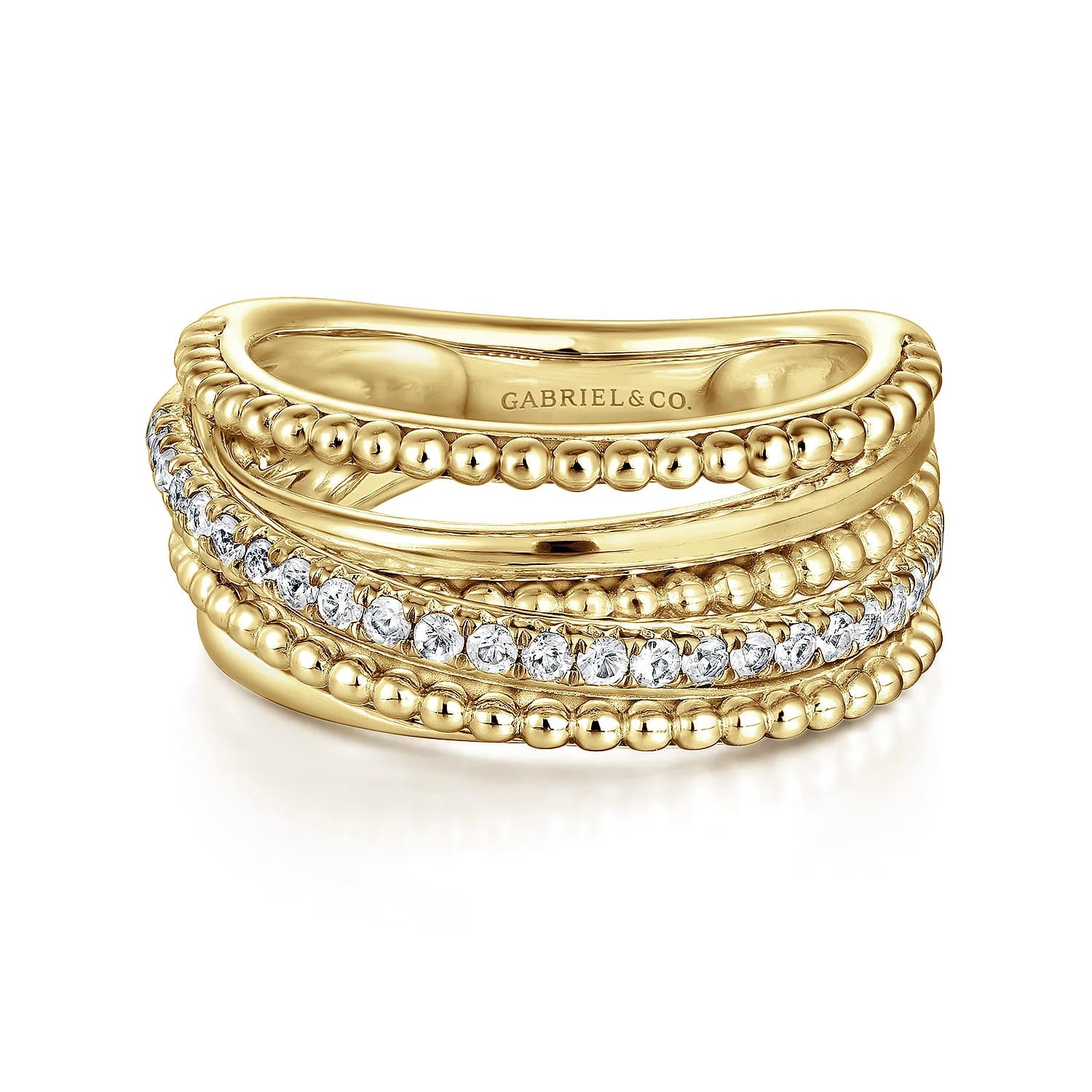 Layered Bujukan Beaded Diamond Ring