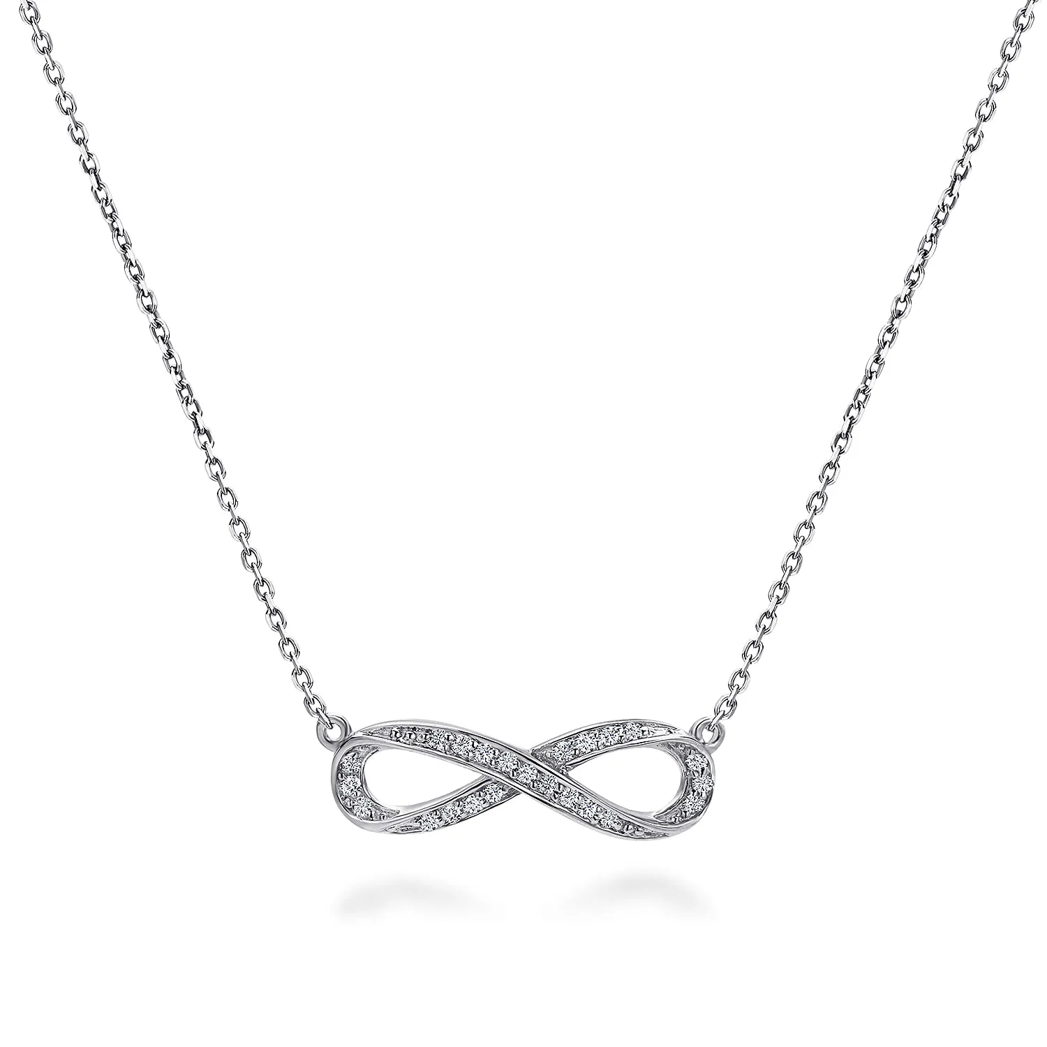18 inch Diamond Infinity Pendant Necklace