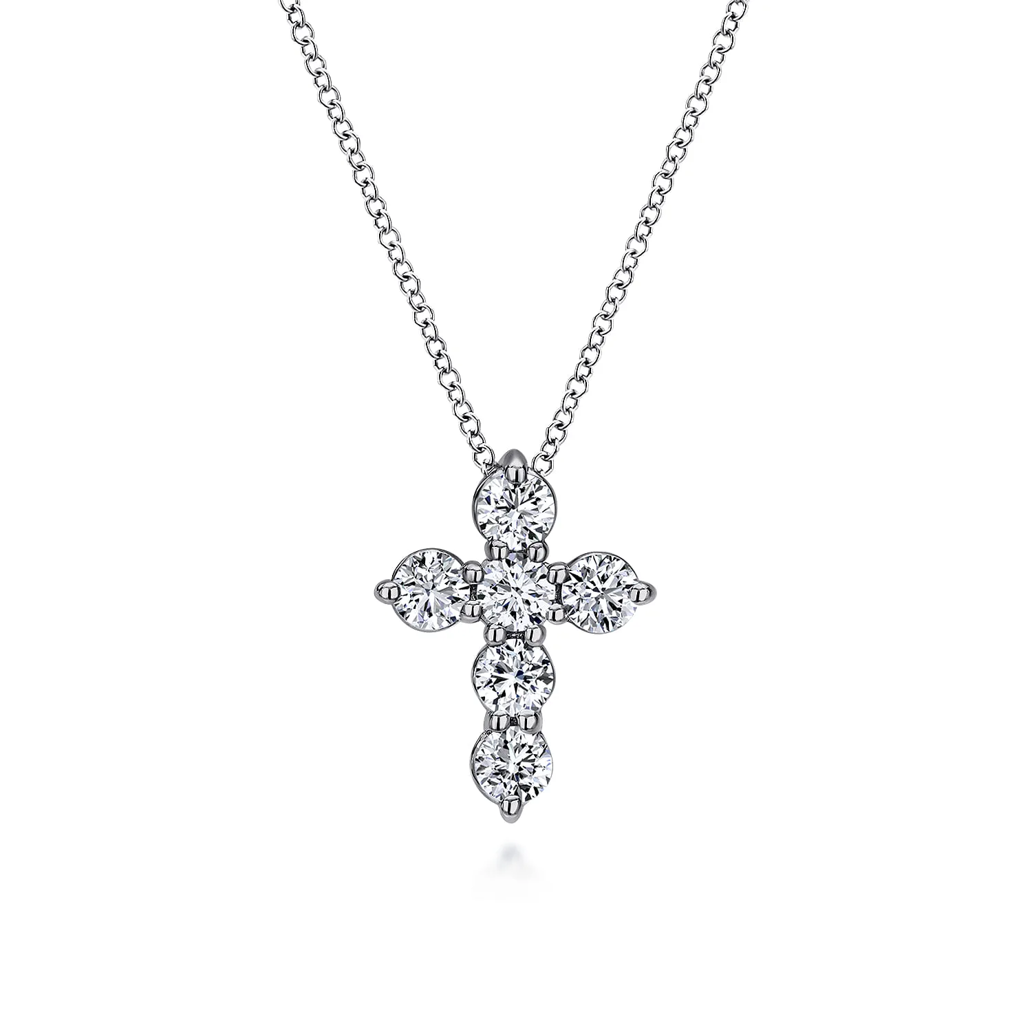 18 inch Diamond Cross Pendant Necklace