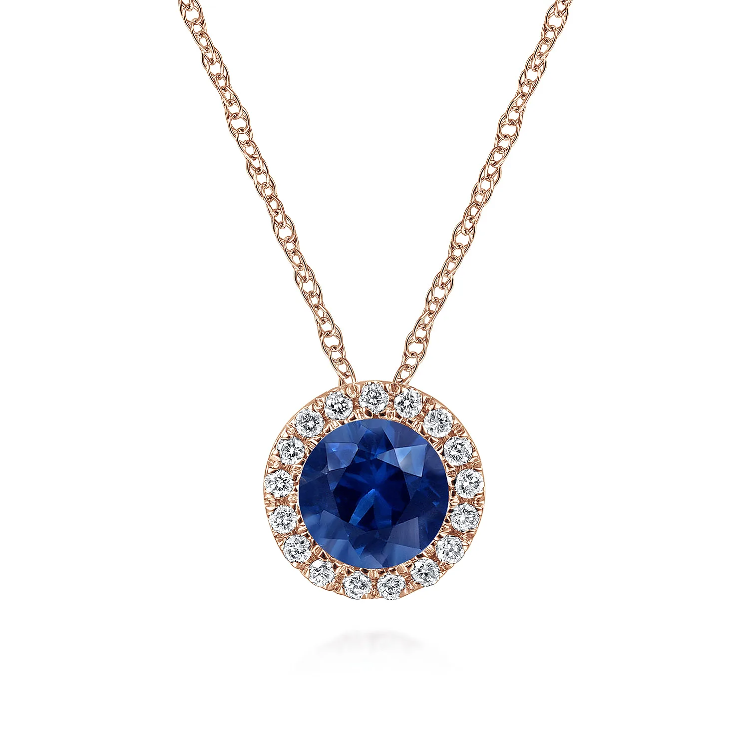 Blue Sapphire Pendant Necklace