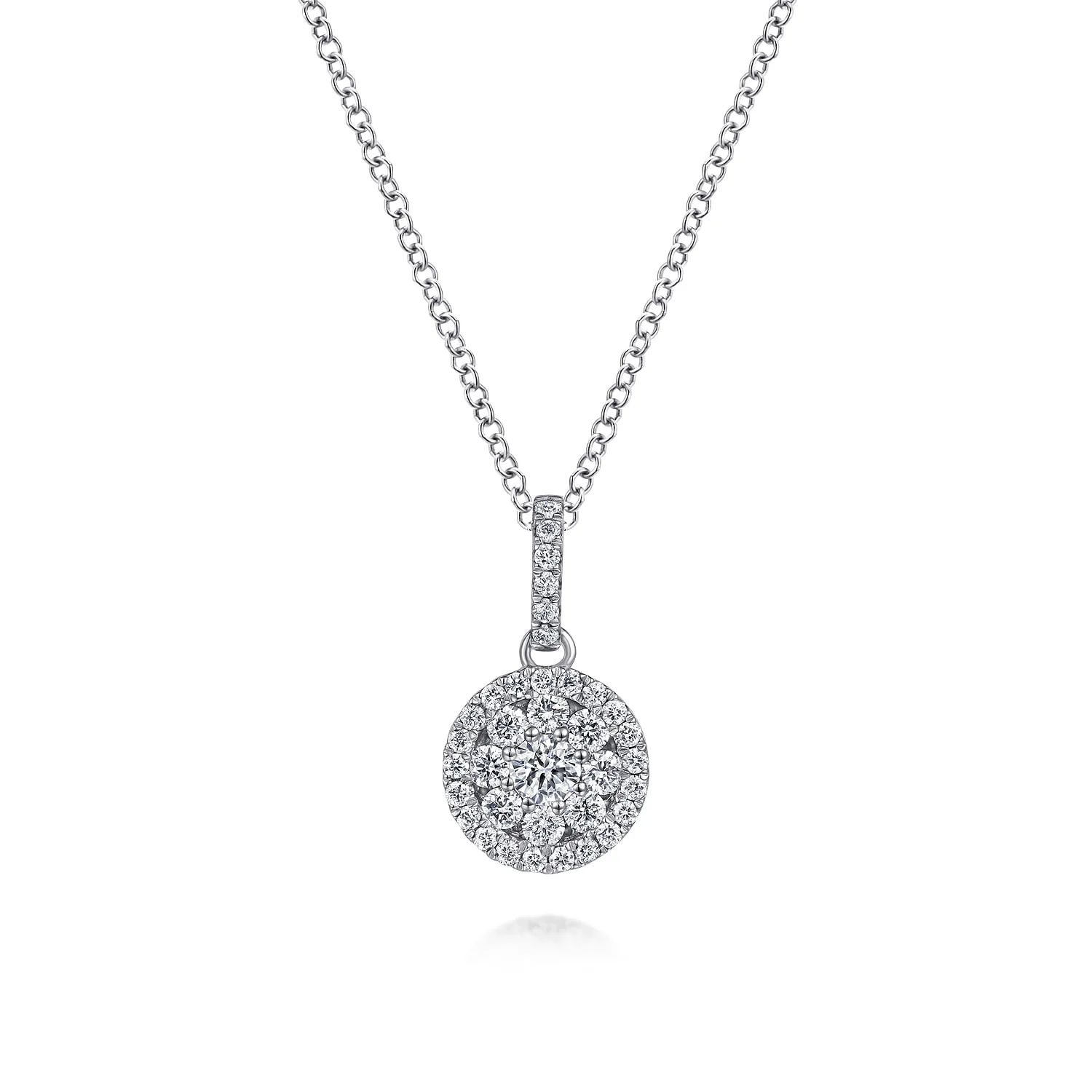 18 inch Diamond Pave Pendant Necklace