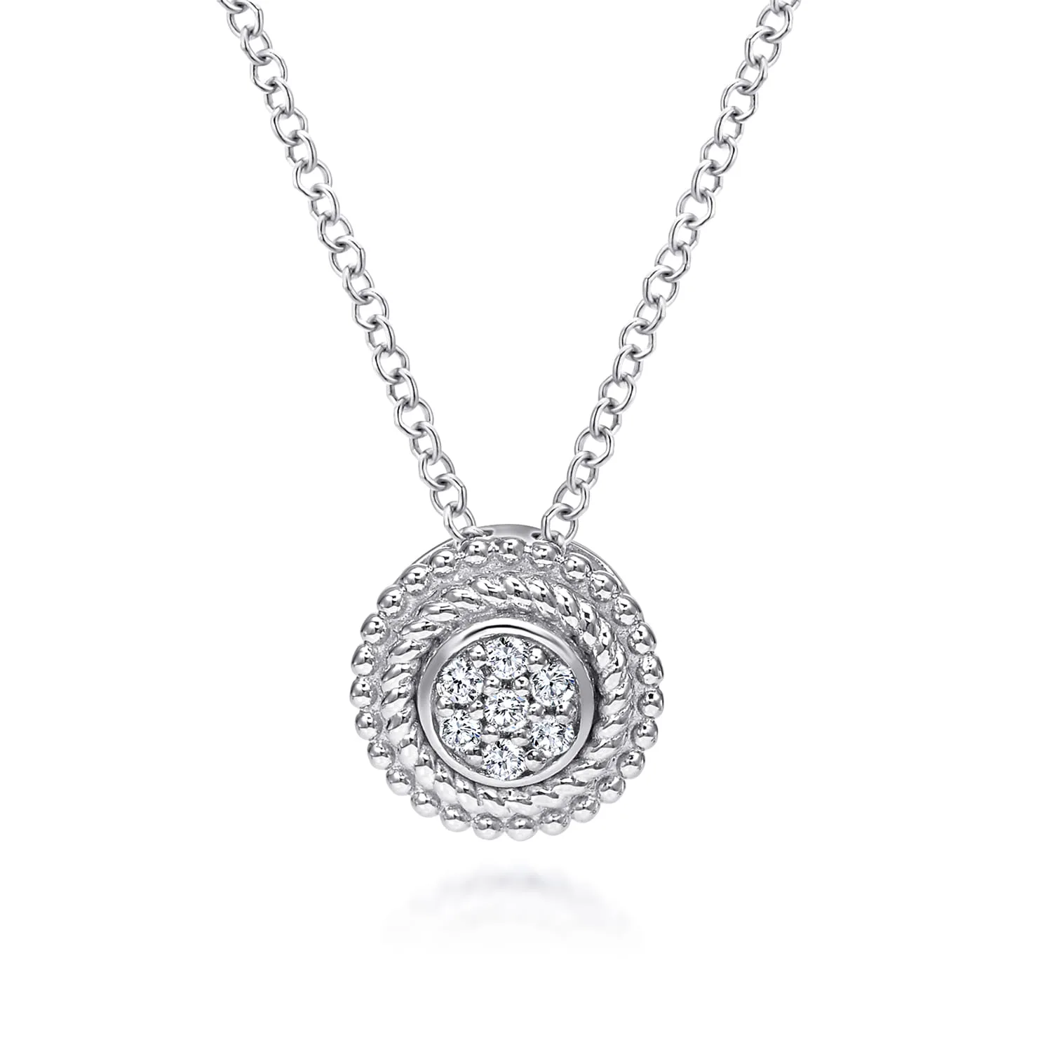 Diamond Cluster Pendant Necklace
