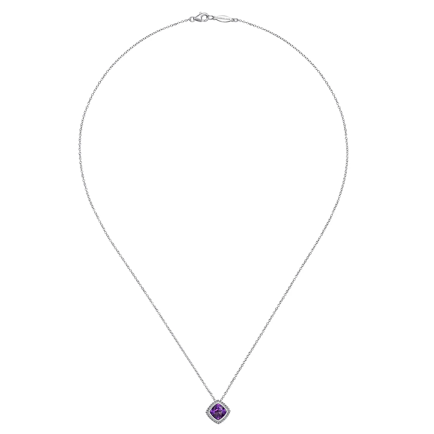 Bujukan Amethyst Pendant Necklace in Sterling Silver, photograph 2
