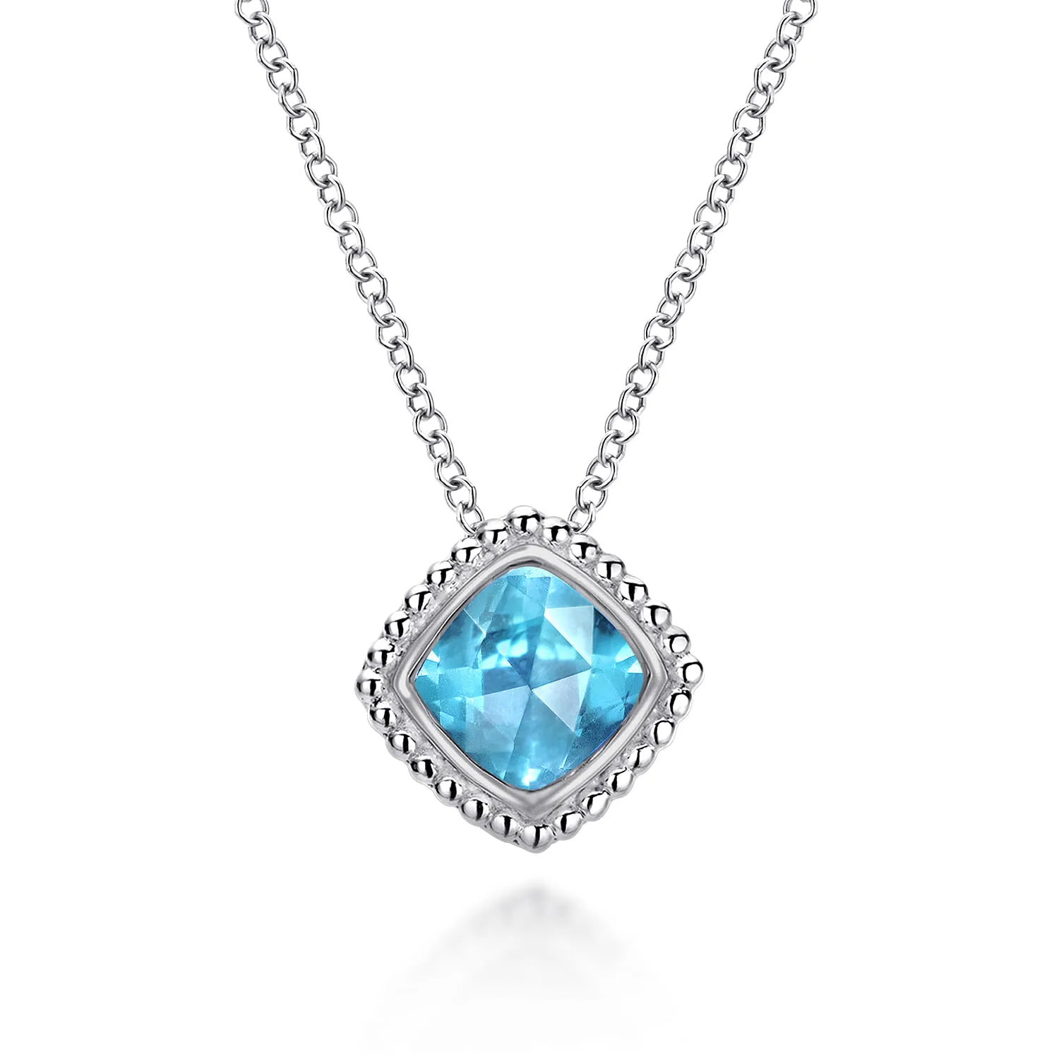 Bujukan Swiss Blue Topaz Pendant Necklace
