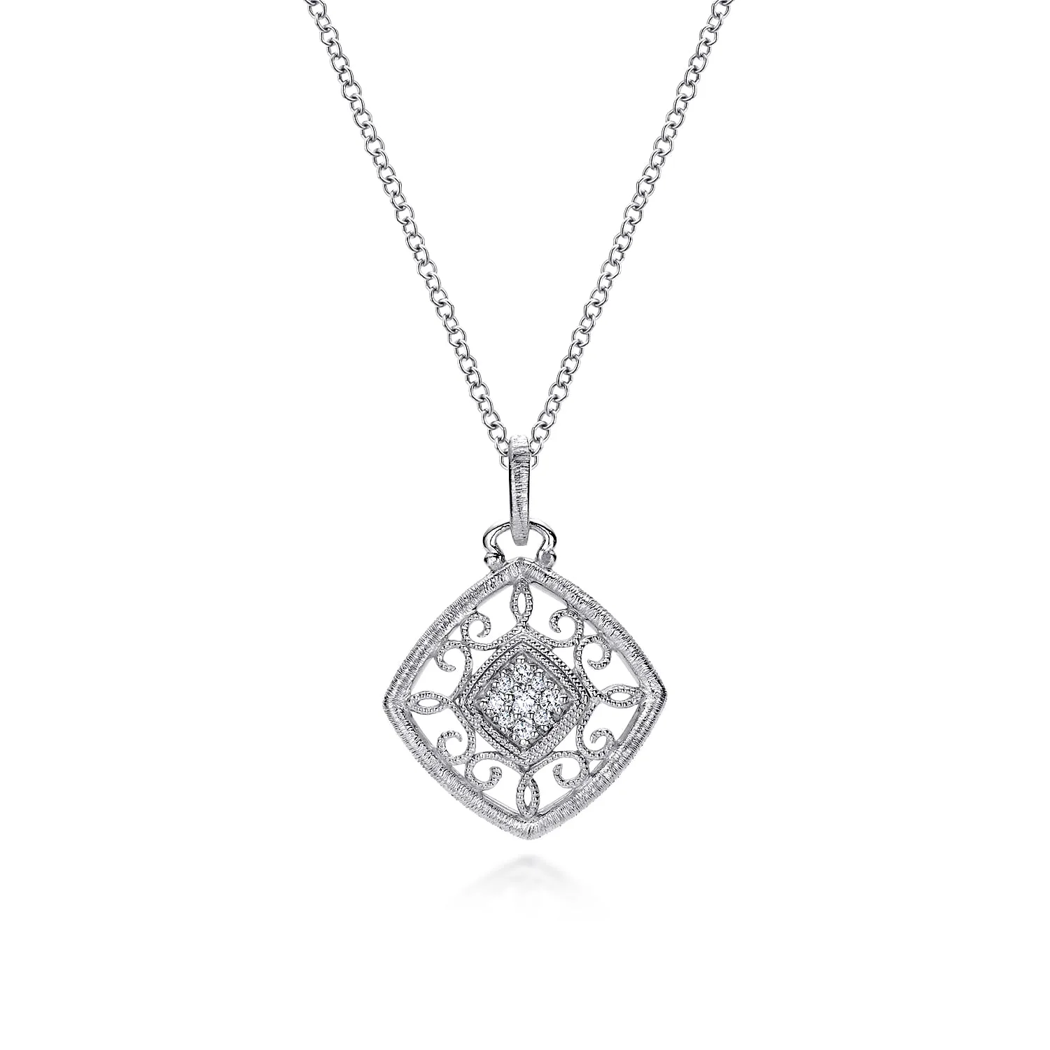 Vintage Diamond Pendant Necklace