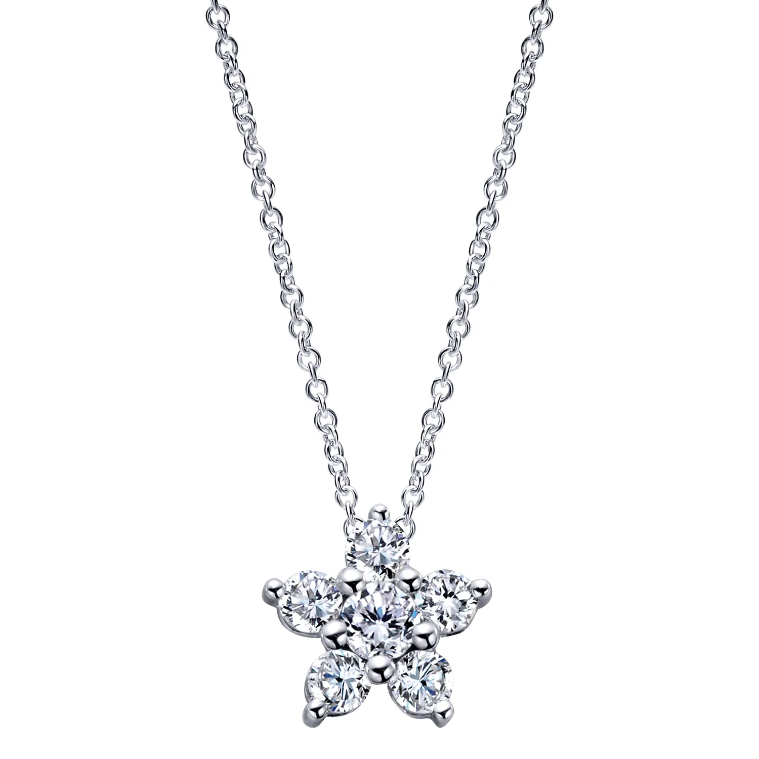 Pave Diamond Star Pendant Necklace
