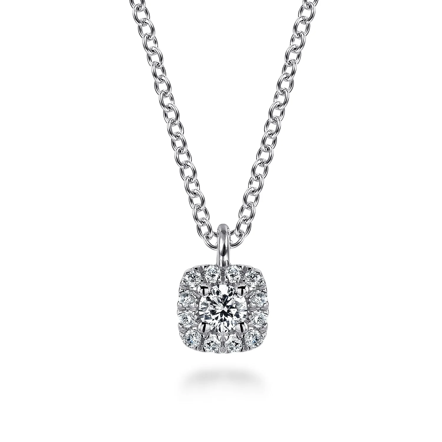 Halo Diamond Pendant Necklace