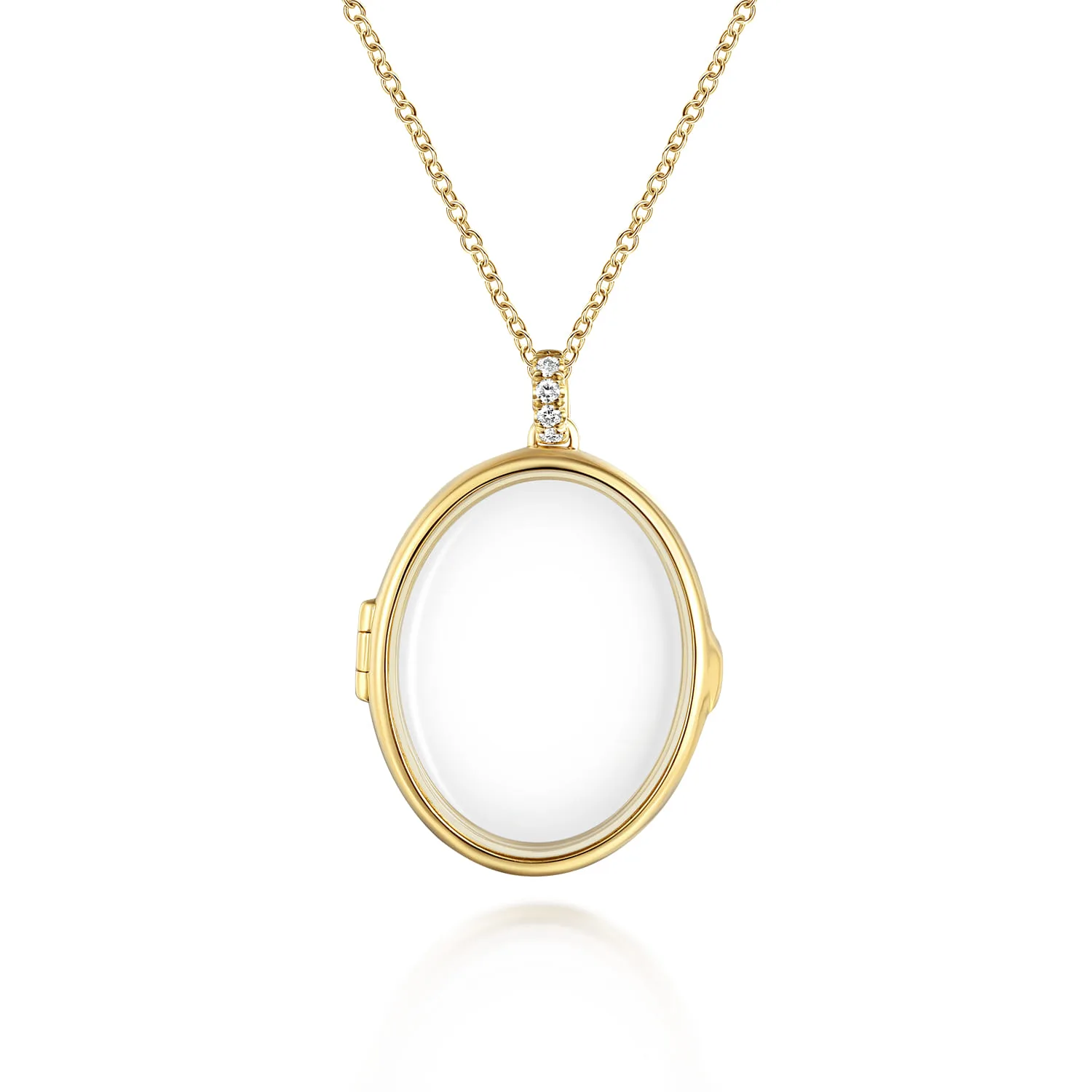 25 inch Glass Front Locket Necklace