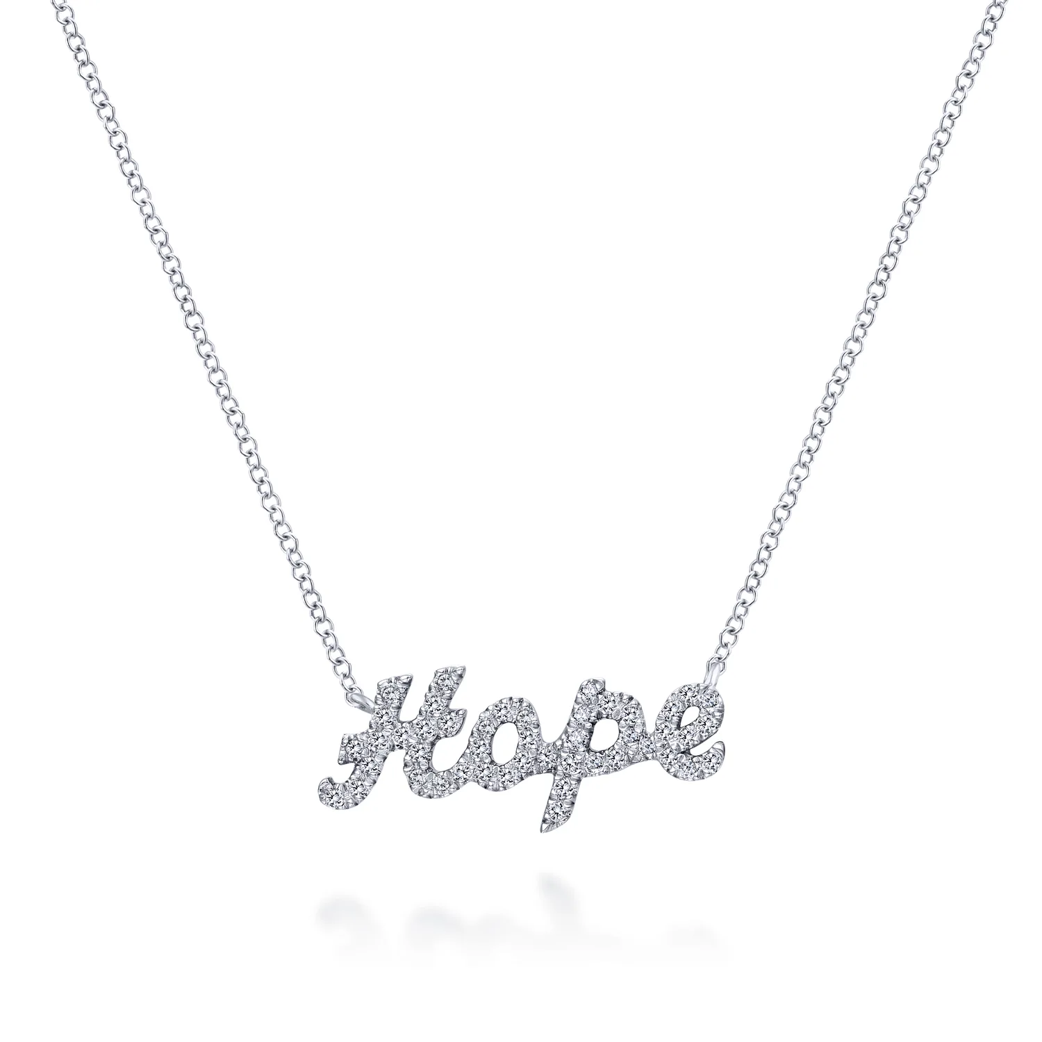 Diamond Pave Hope Necklace
