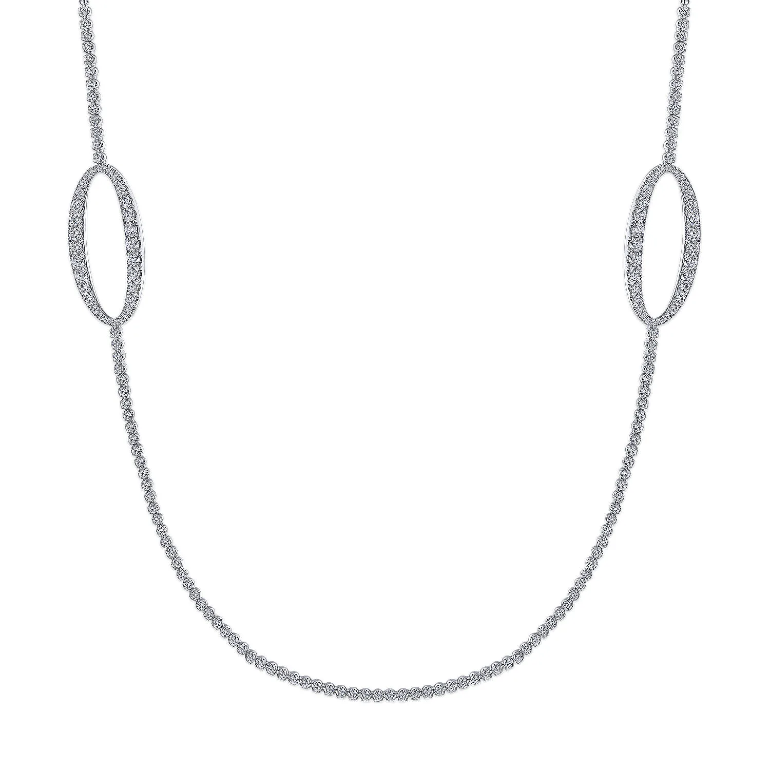 24 Inch Station Diamond Necklace