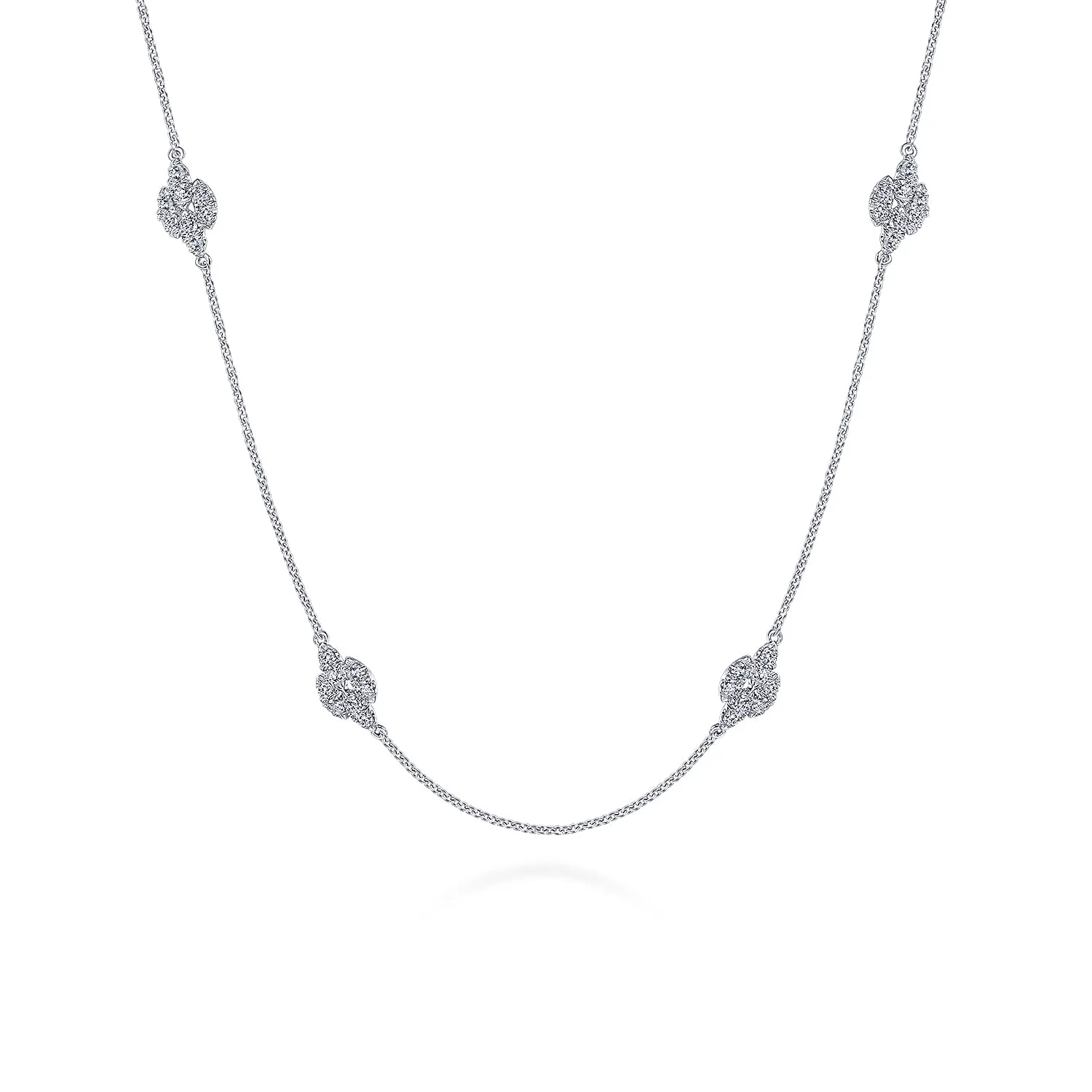 Filigree Diamond Station Necklace