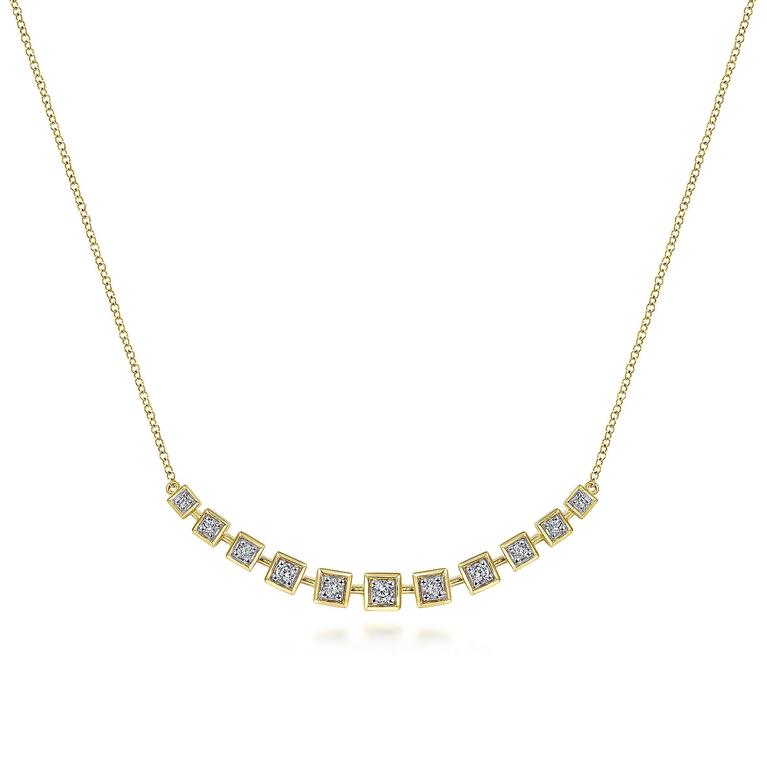 Diamond Squares Necklace