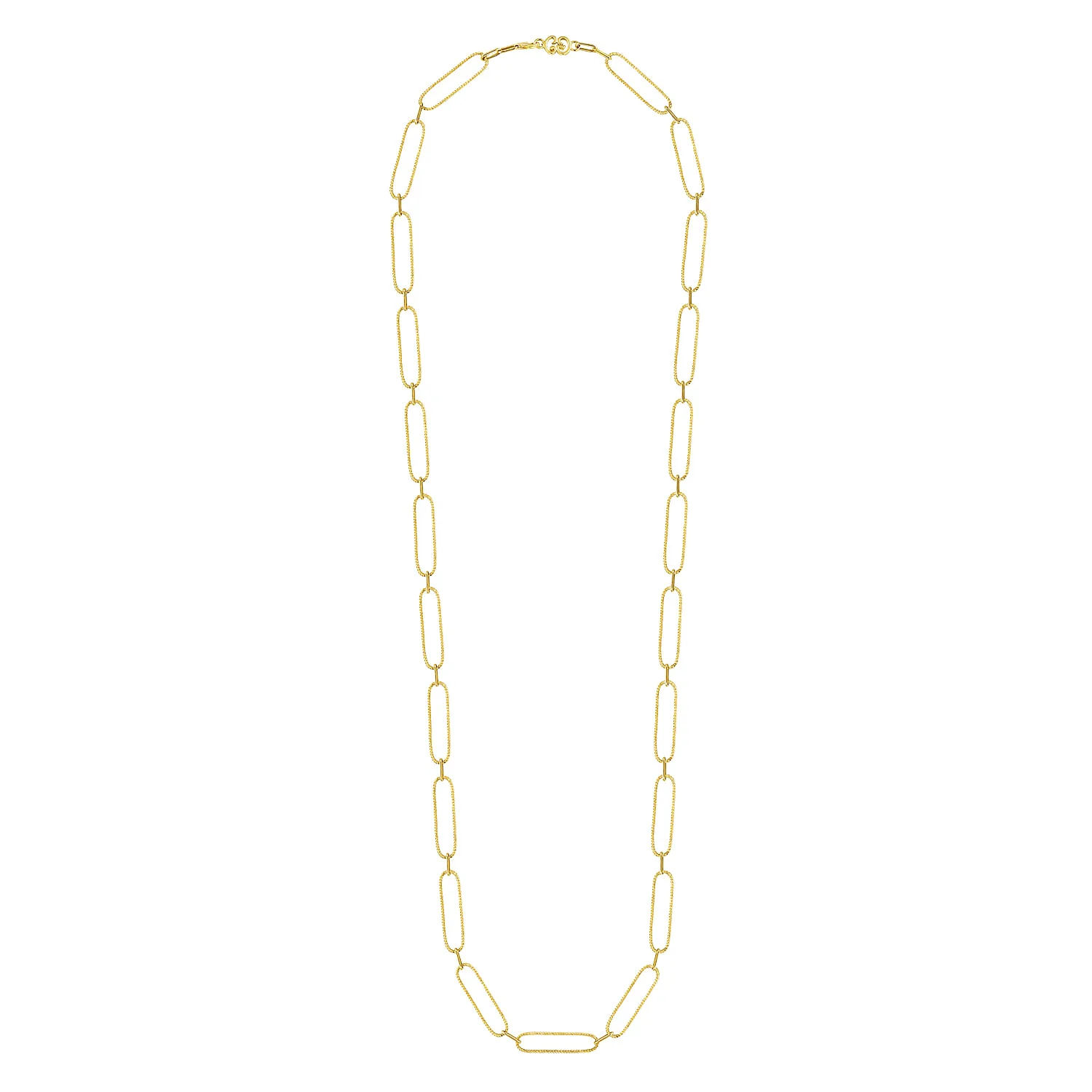 Large Link Chain Necklace in 14K Yellow Gold, photograph 2
