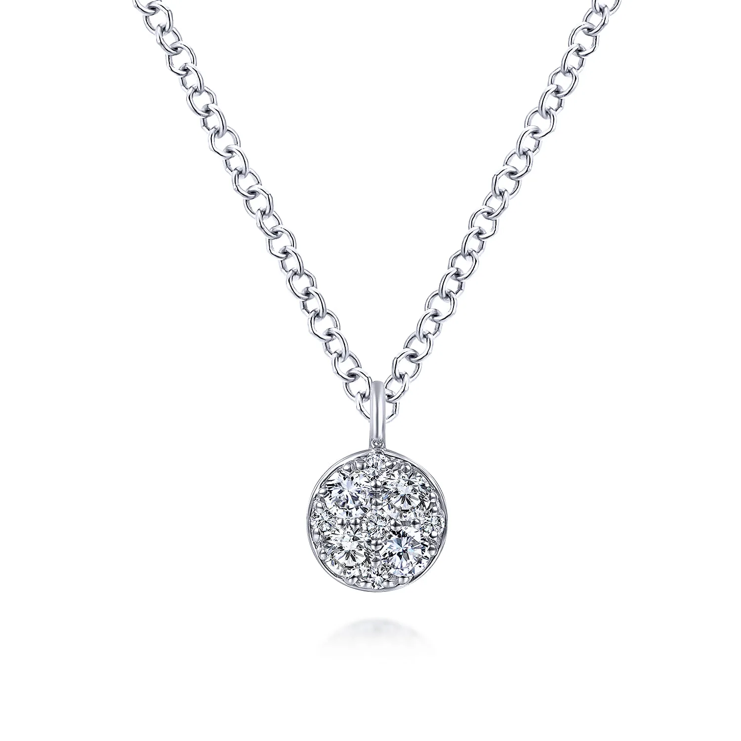 Diamond Cluster Pendant Necklace