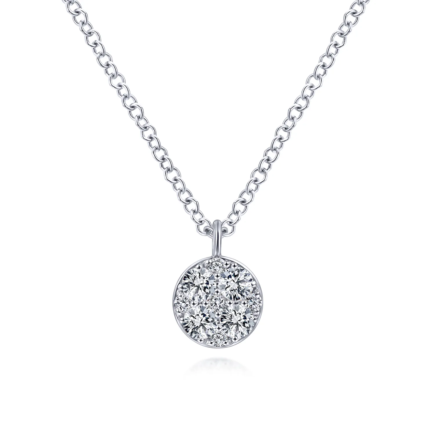 Diamond Cluster Pendant Necklace