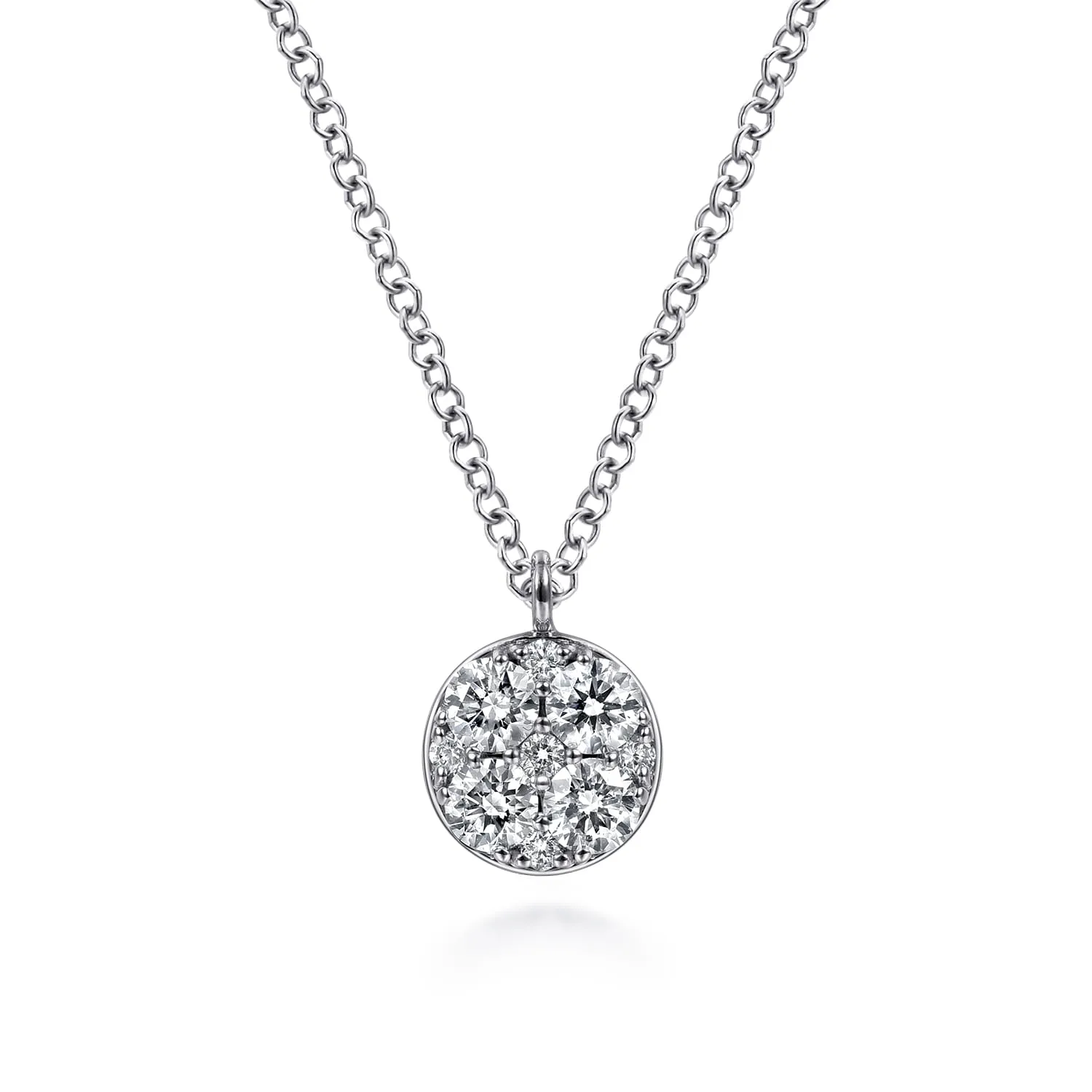Diamond Cluster Pendant Necklace
