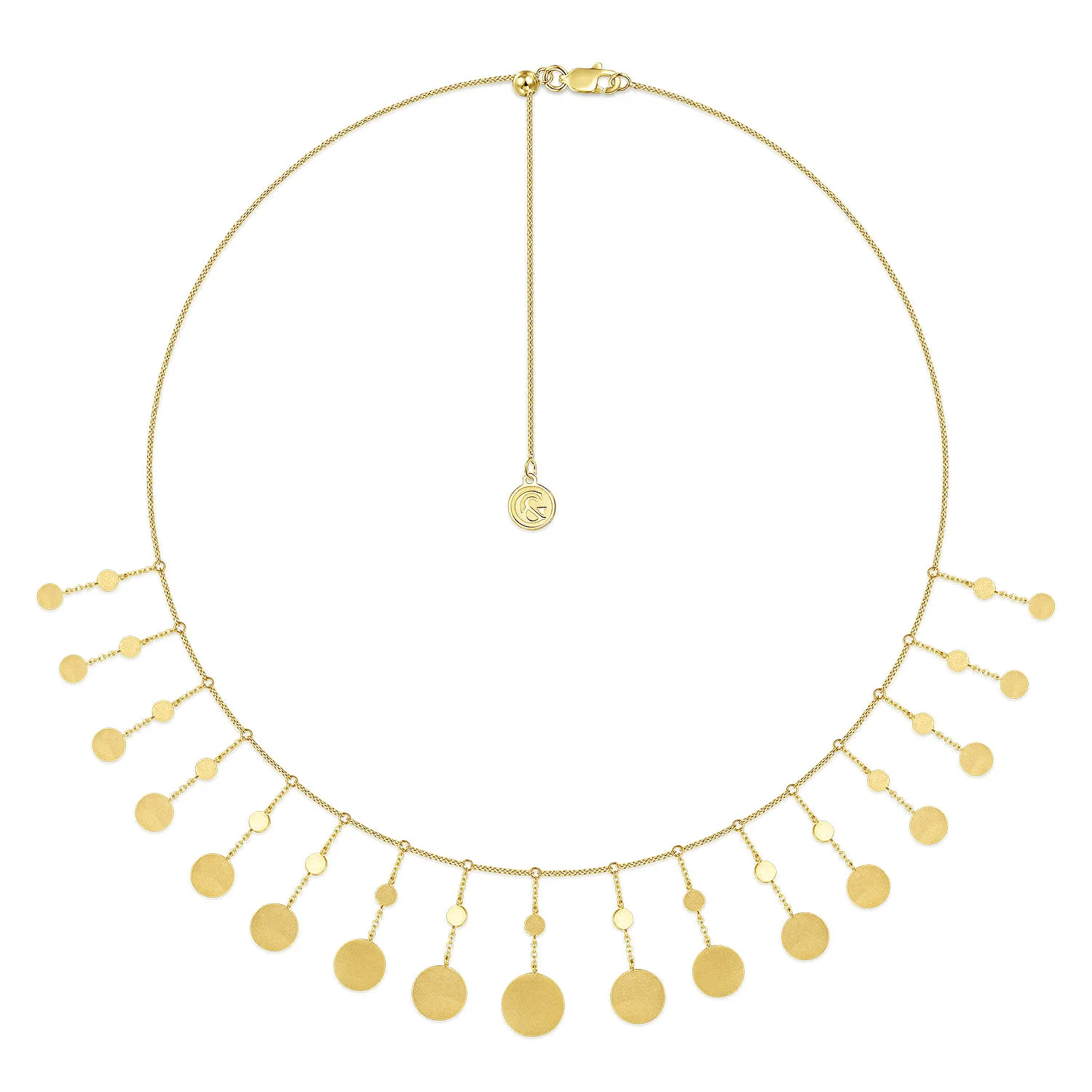 Necklace with Drops in 14K Yellow Gold, photograph 2