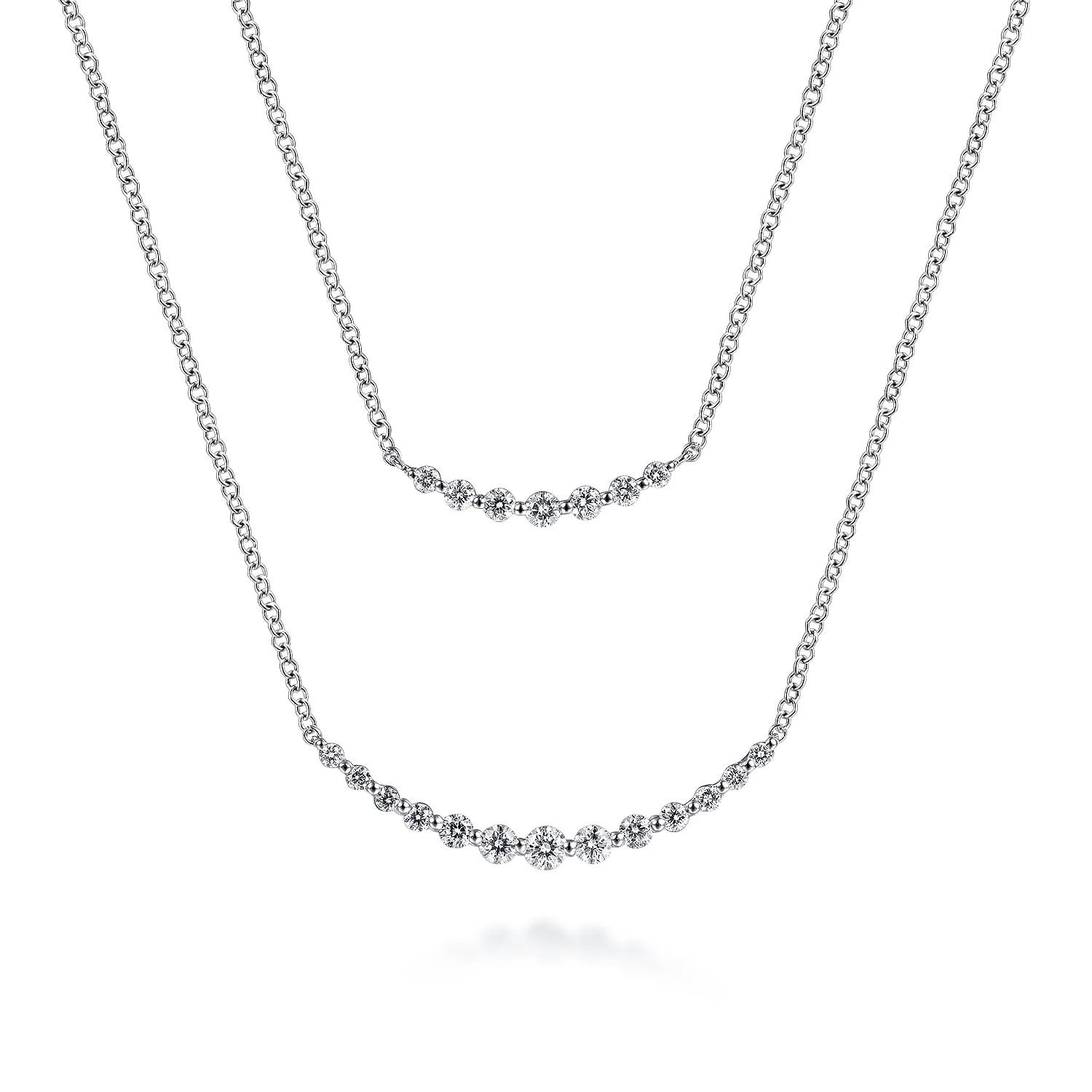 Diamond Layered Bar Necklace