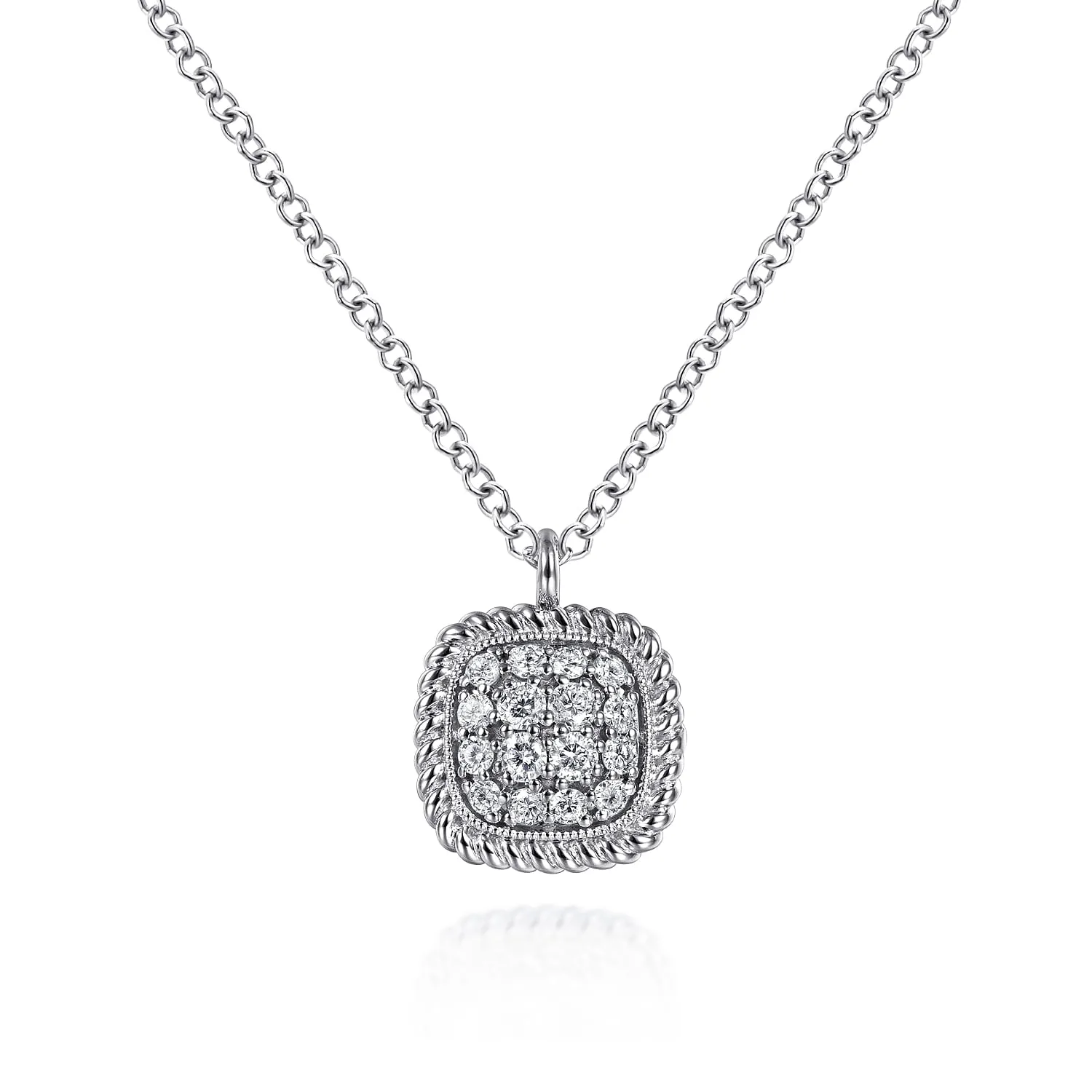 Pave Diamond Pendant Necklace