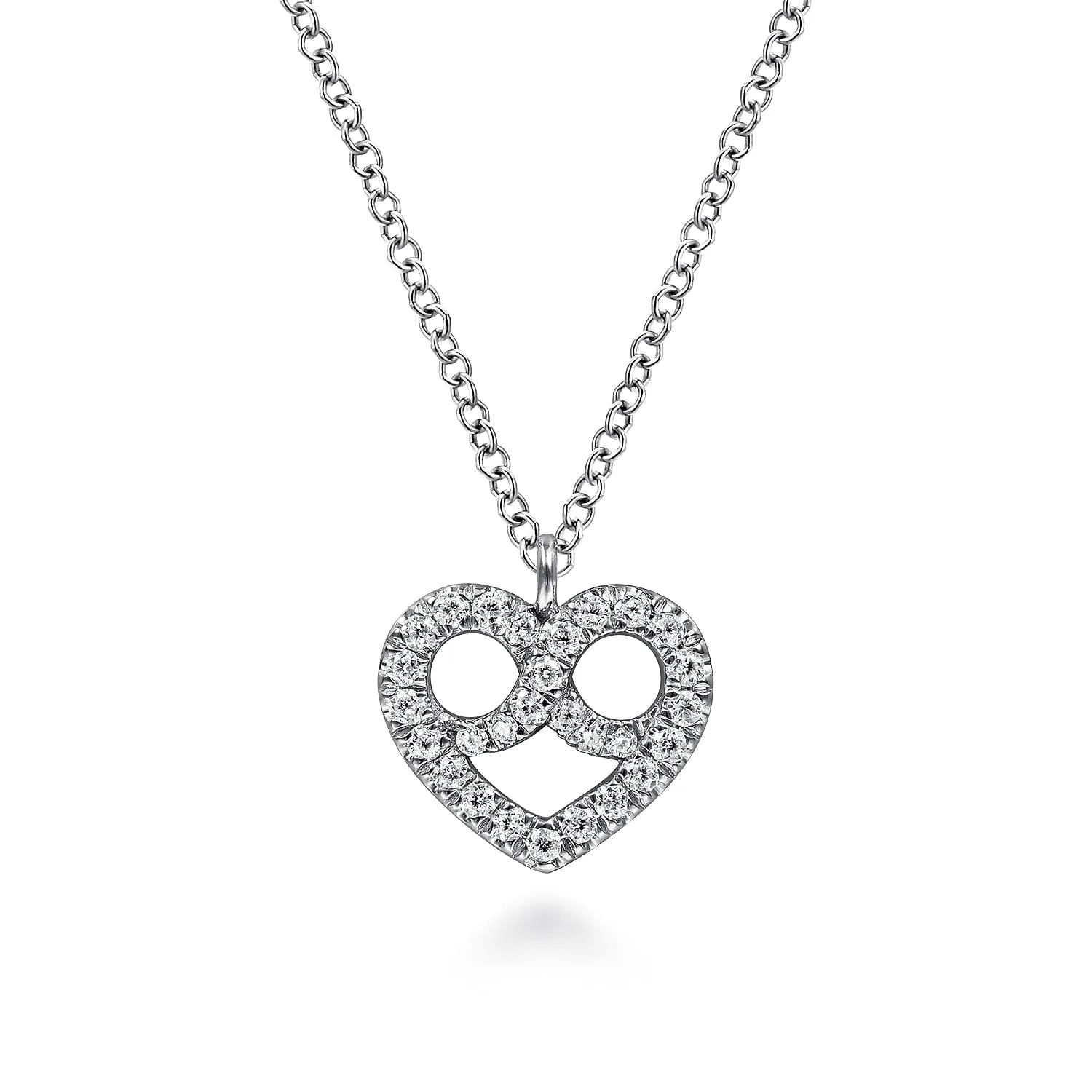 Diamond Pave Infinity Pendant Necklace