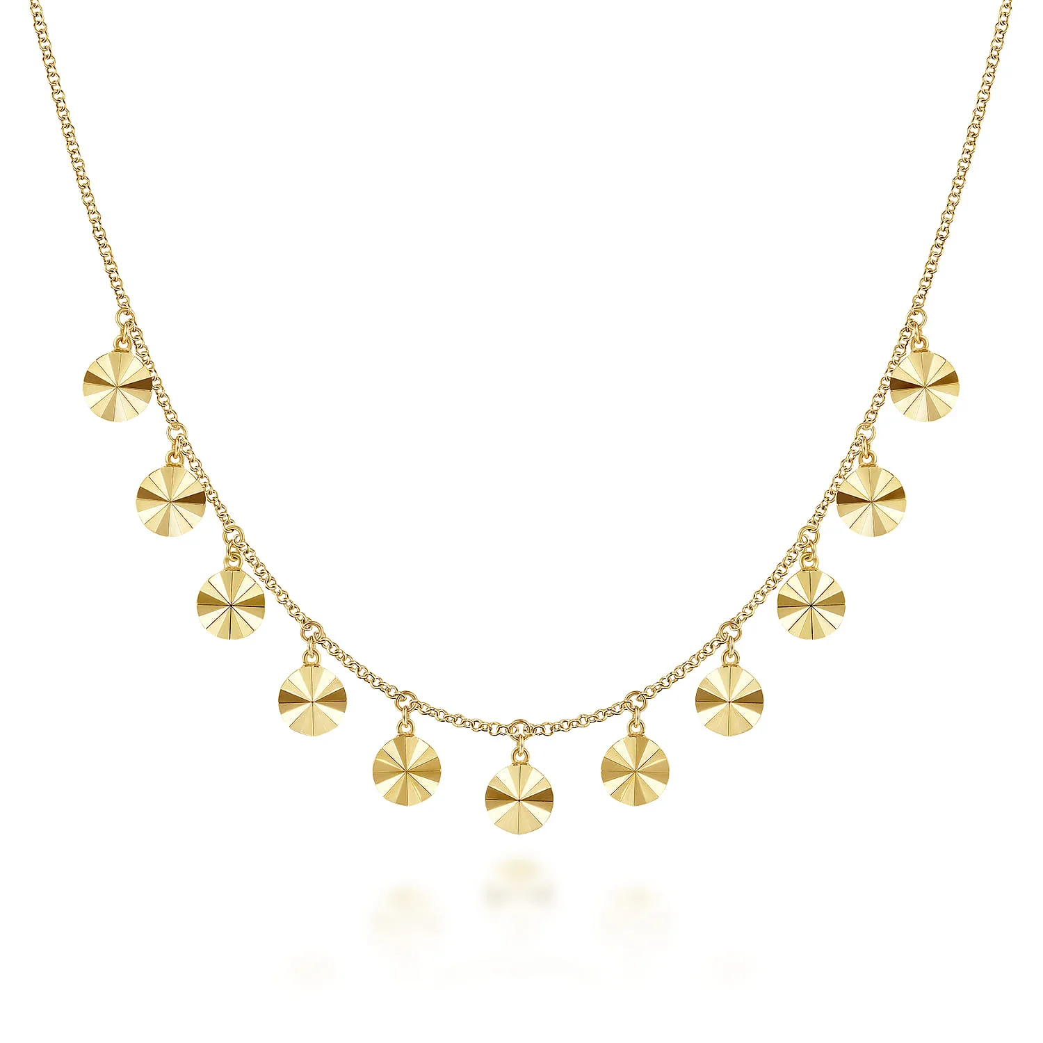 Disc Drops Necklace