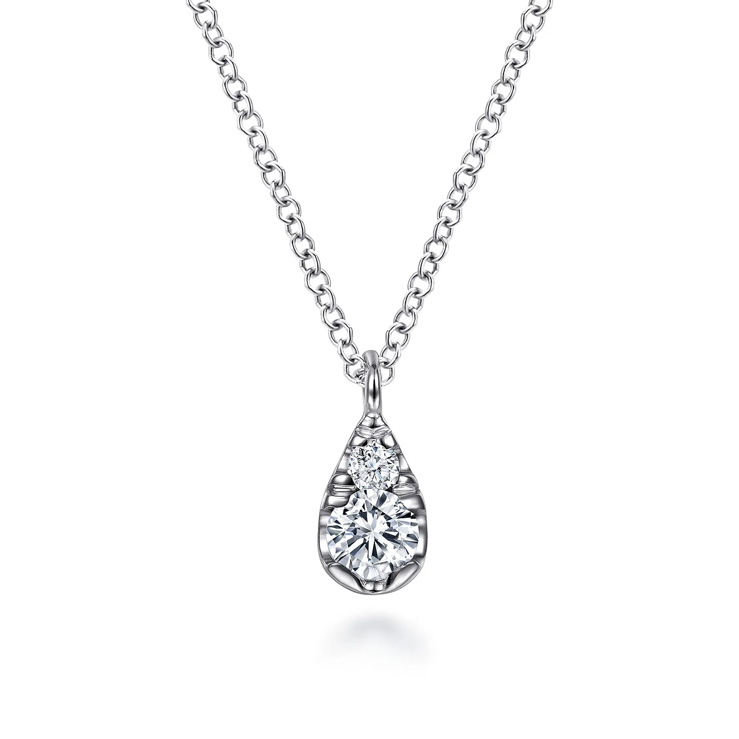 Diamond Teardrop Pendant Necklace