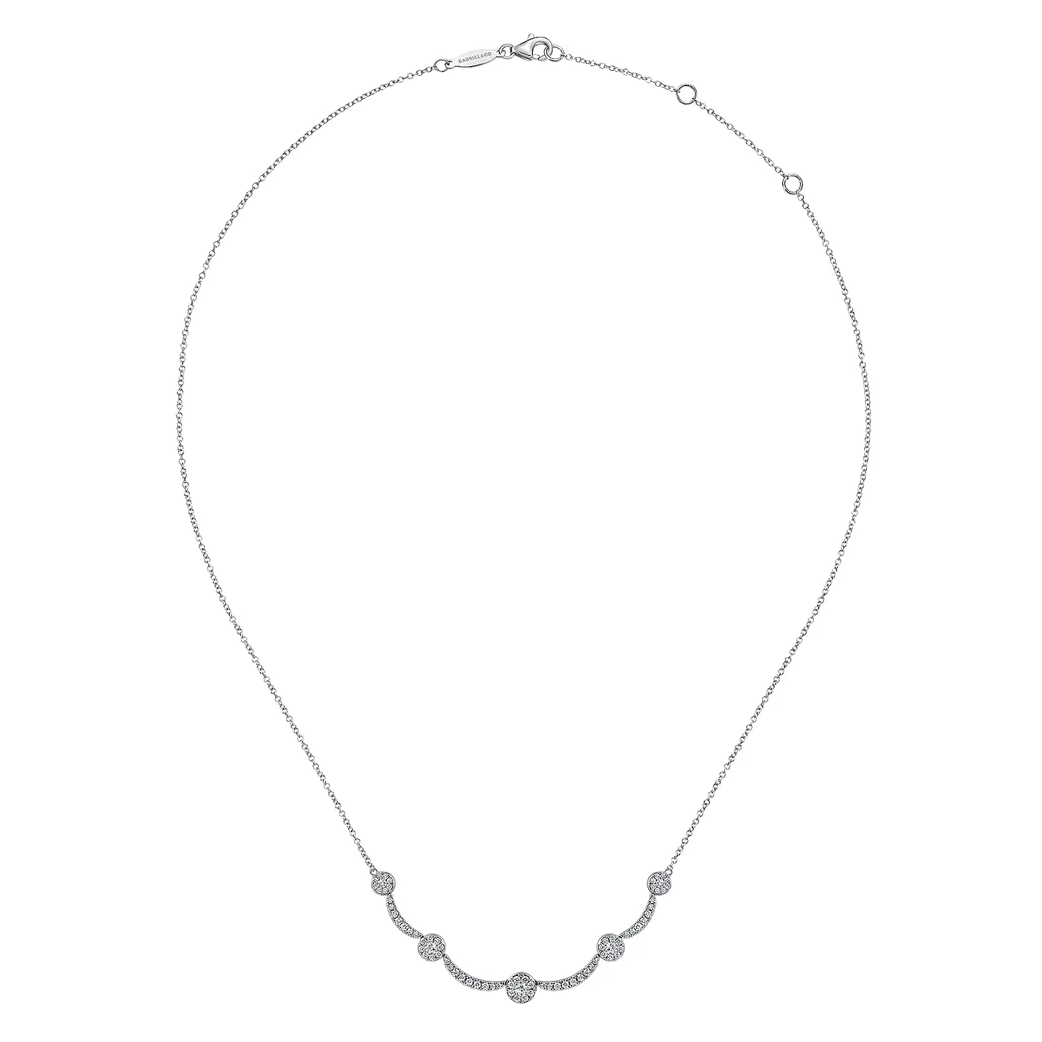 Diamond Necklace in 14K White Gold, photograph 2