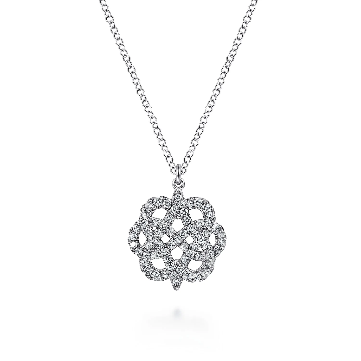 Celtic Knot Diamond Pendant Necklace