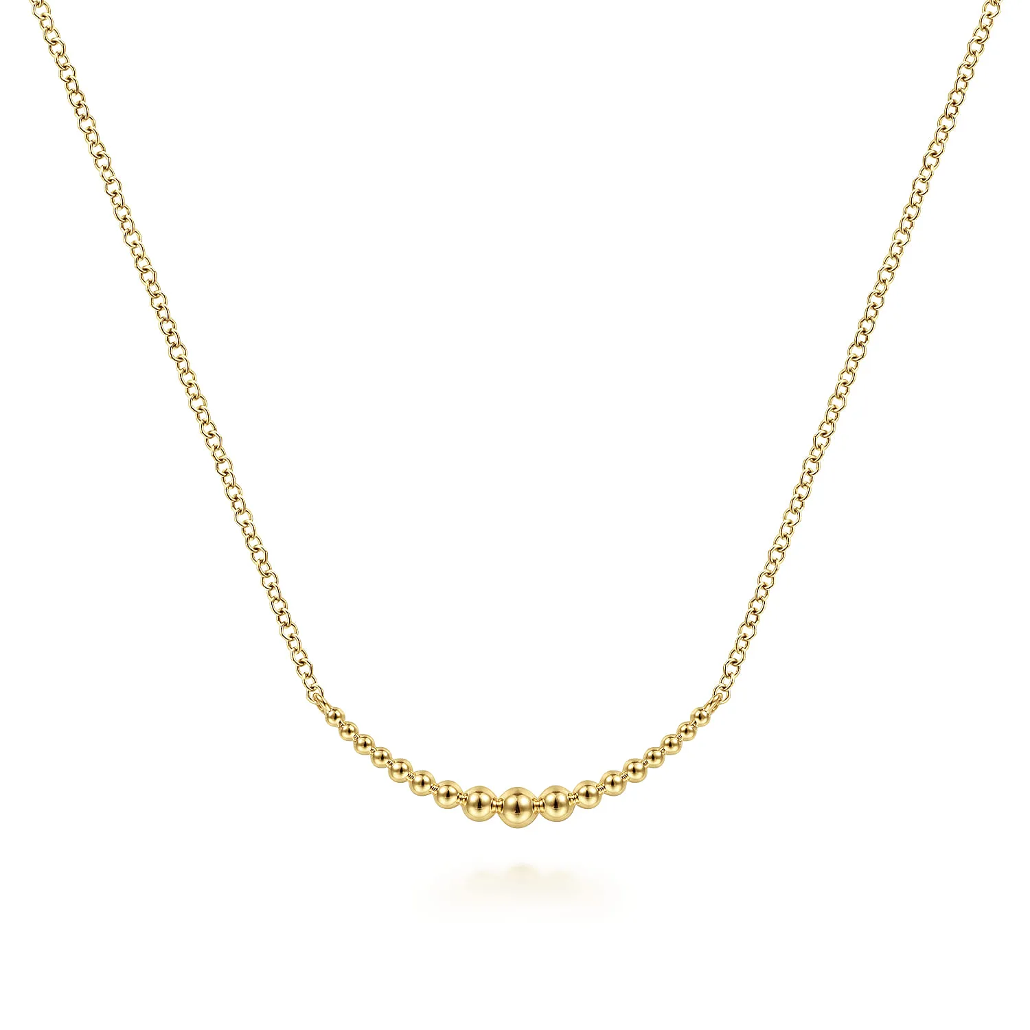 Graduating Bujukan Beads Curved Bar Necklace