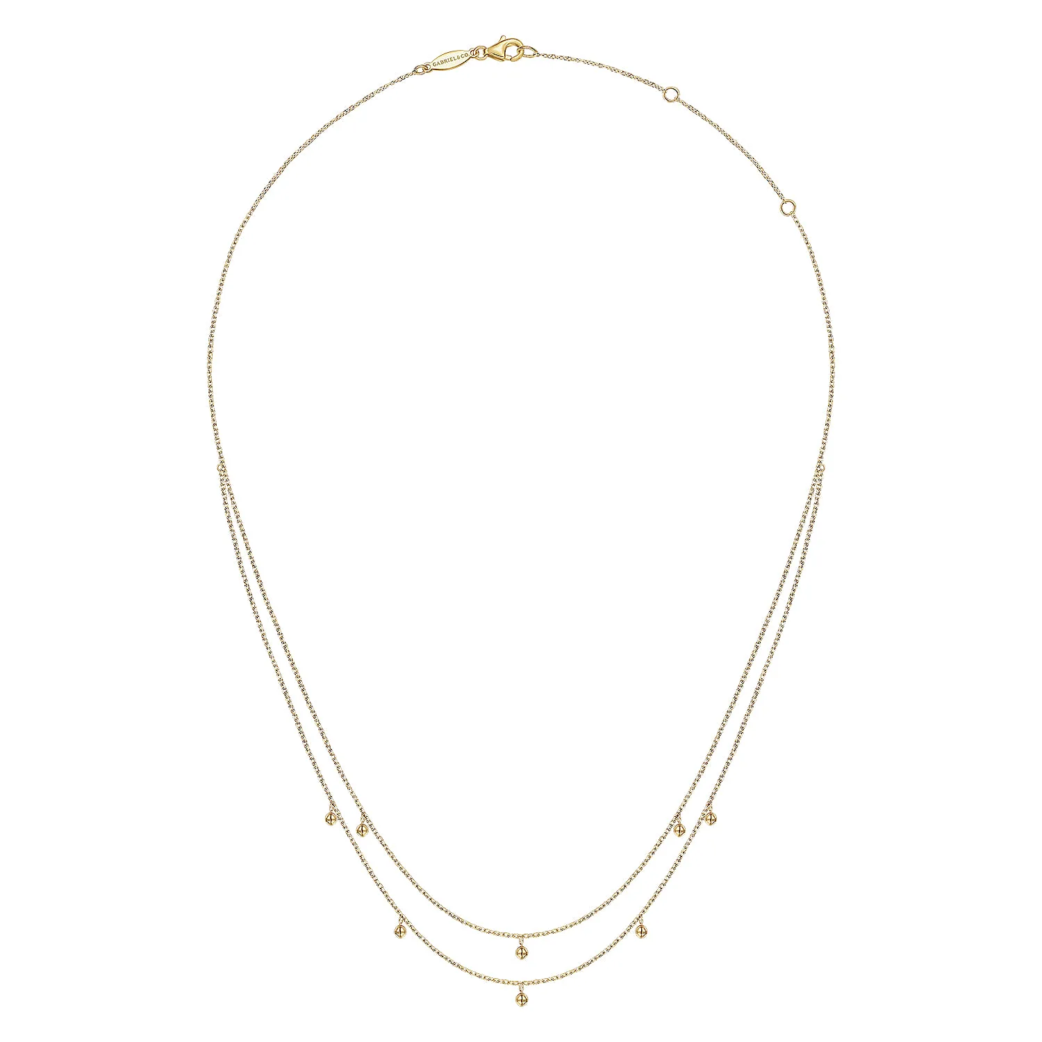 Drops Necklace in 14K Yellow Gold, photograph 2