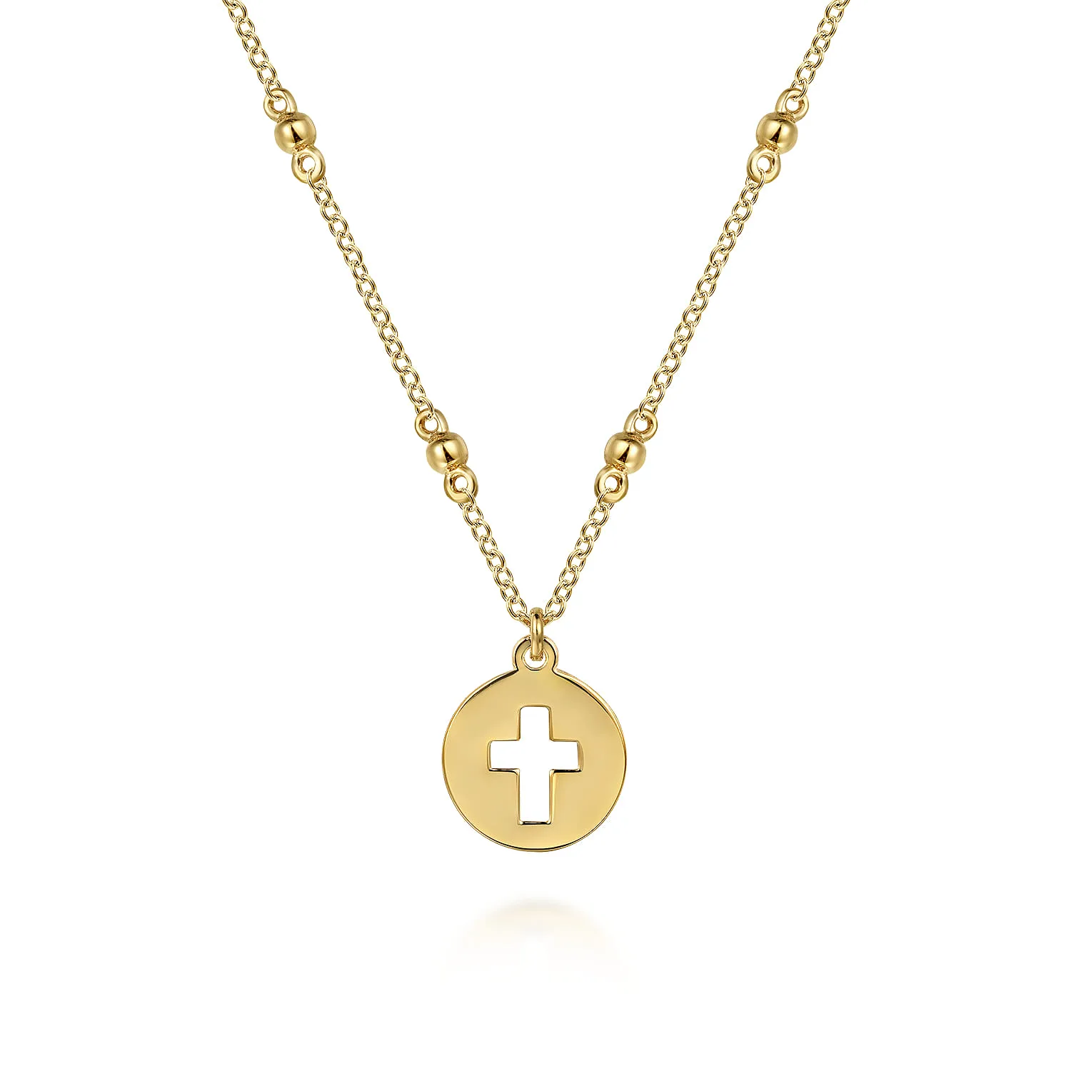Cross Cutout Pendant Necklace