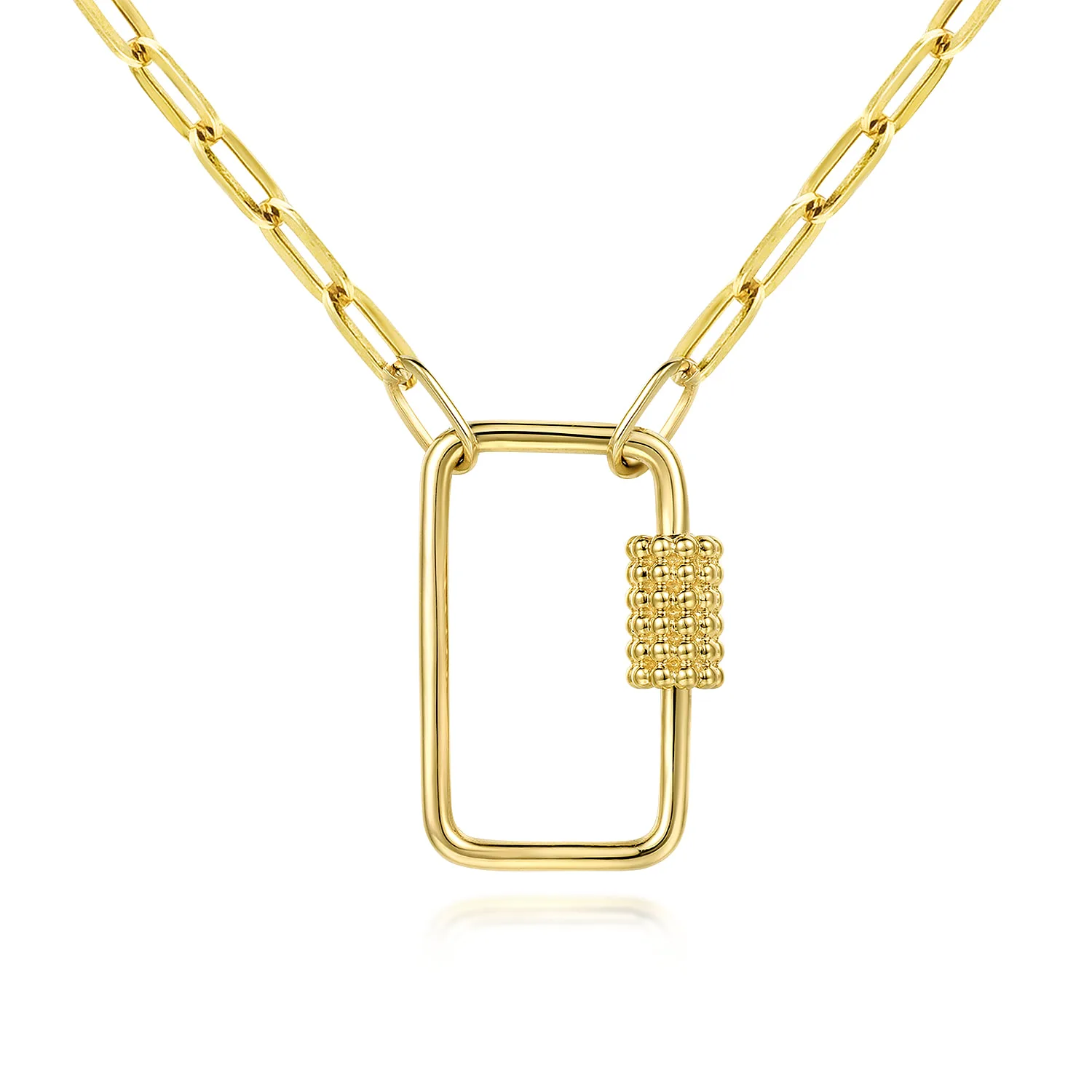 Chain Necklace with Rectangle Drop