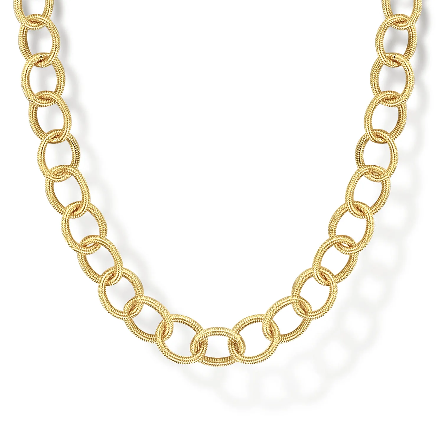 Textured Link Chain Necklace