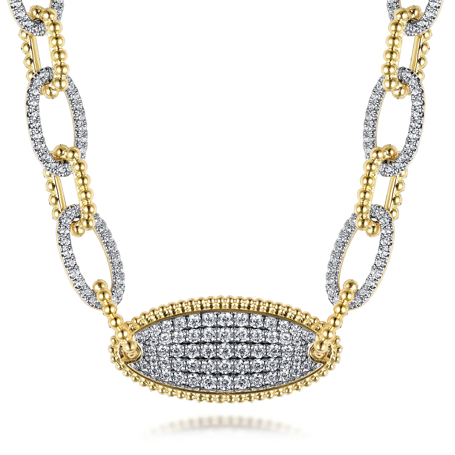 Bujukan Chain Necklace with Pave Diamond Pendant