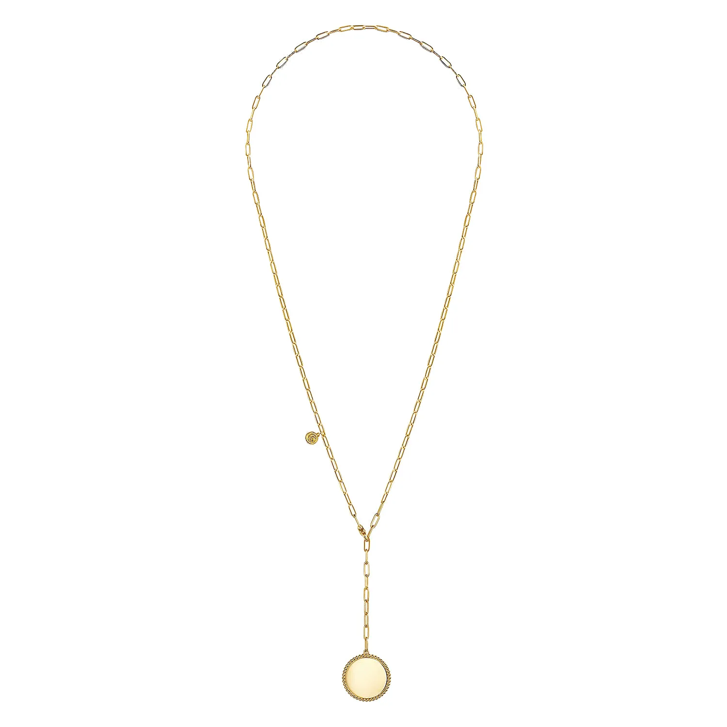 Bujukan Pendant Hollow Chain Necklace in 14K Yellow Gold, photograph 2
