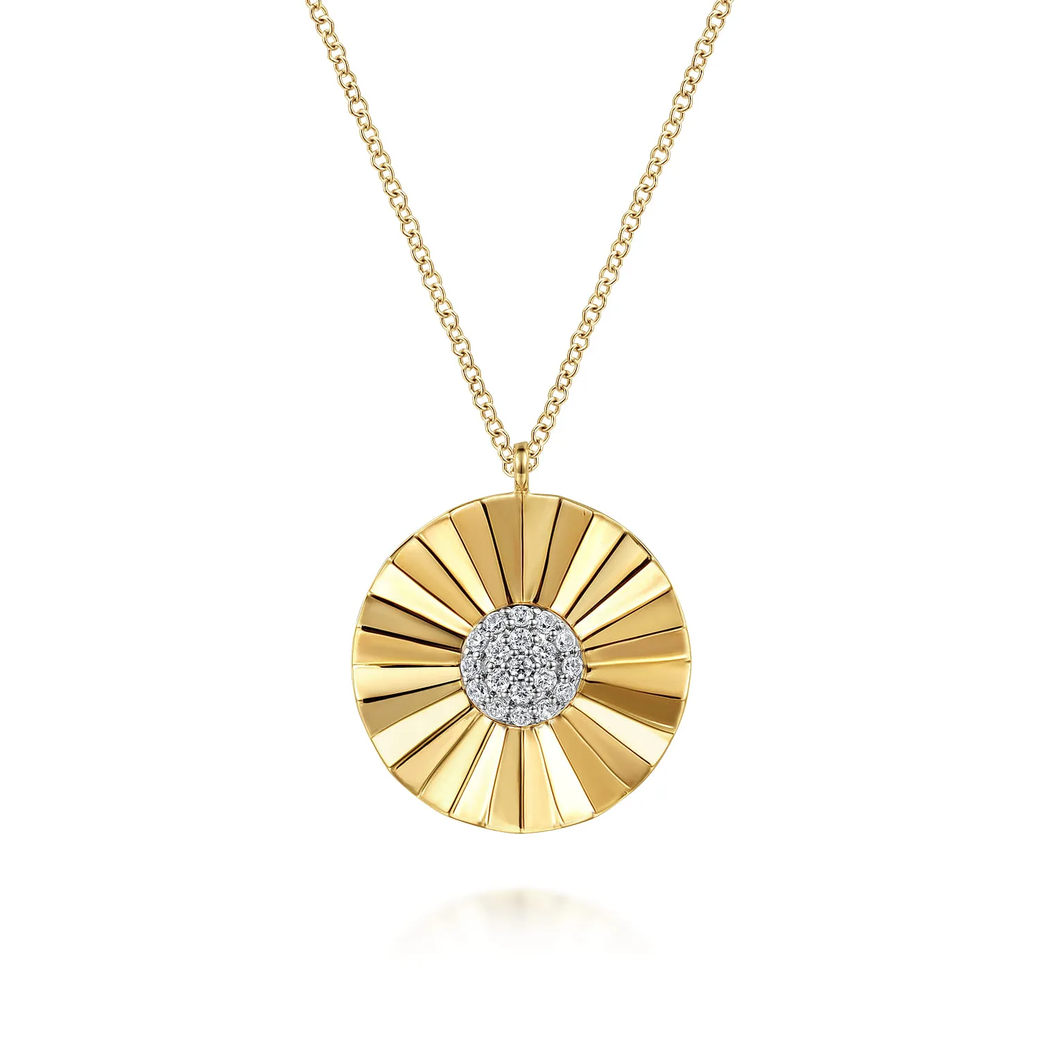 Diamond Necklace with Diamond Cut Texture