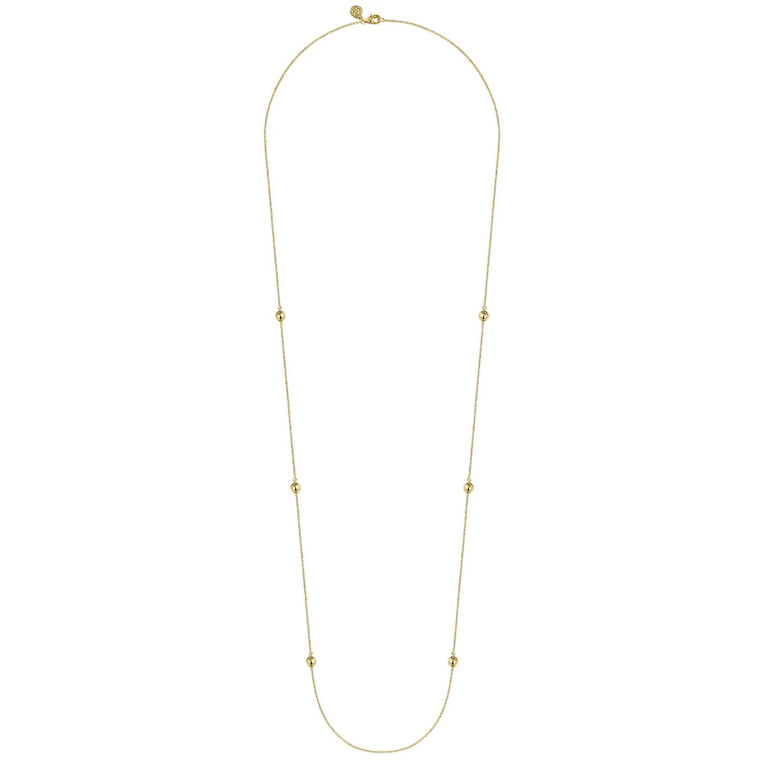 Bujukan Ball Station Necklace in 14K Yellow Gold, photograph 2