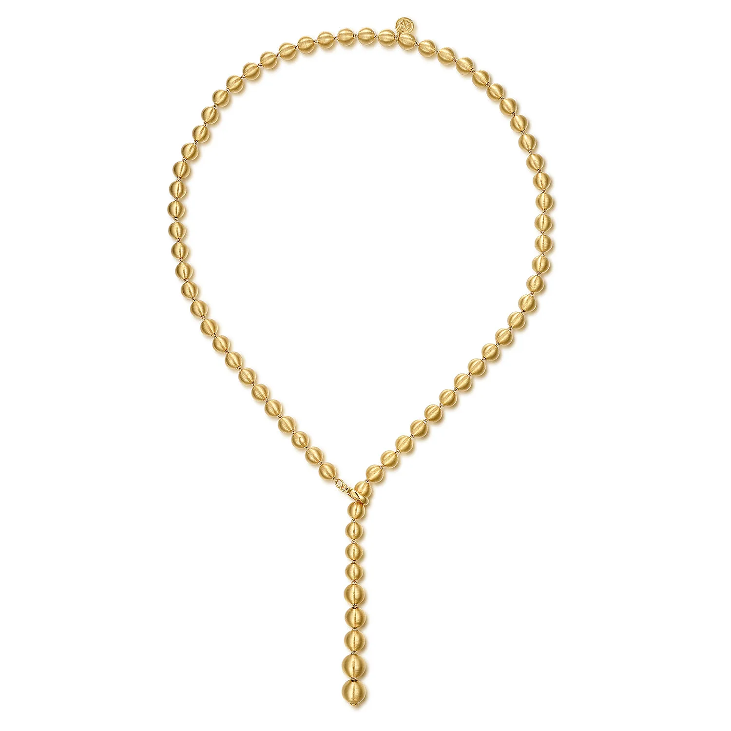 Bujukan Beads Y Necklace in 14K Yellow Gold, photograph 2