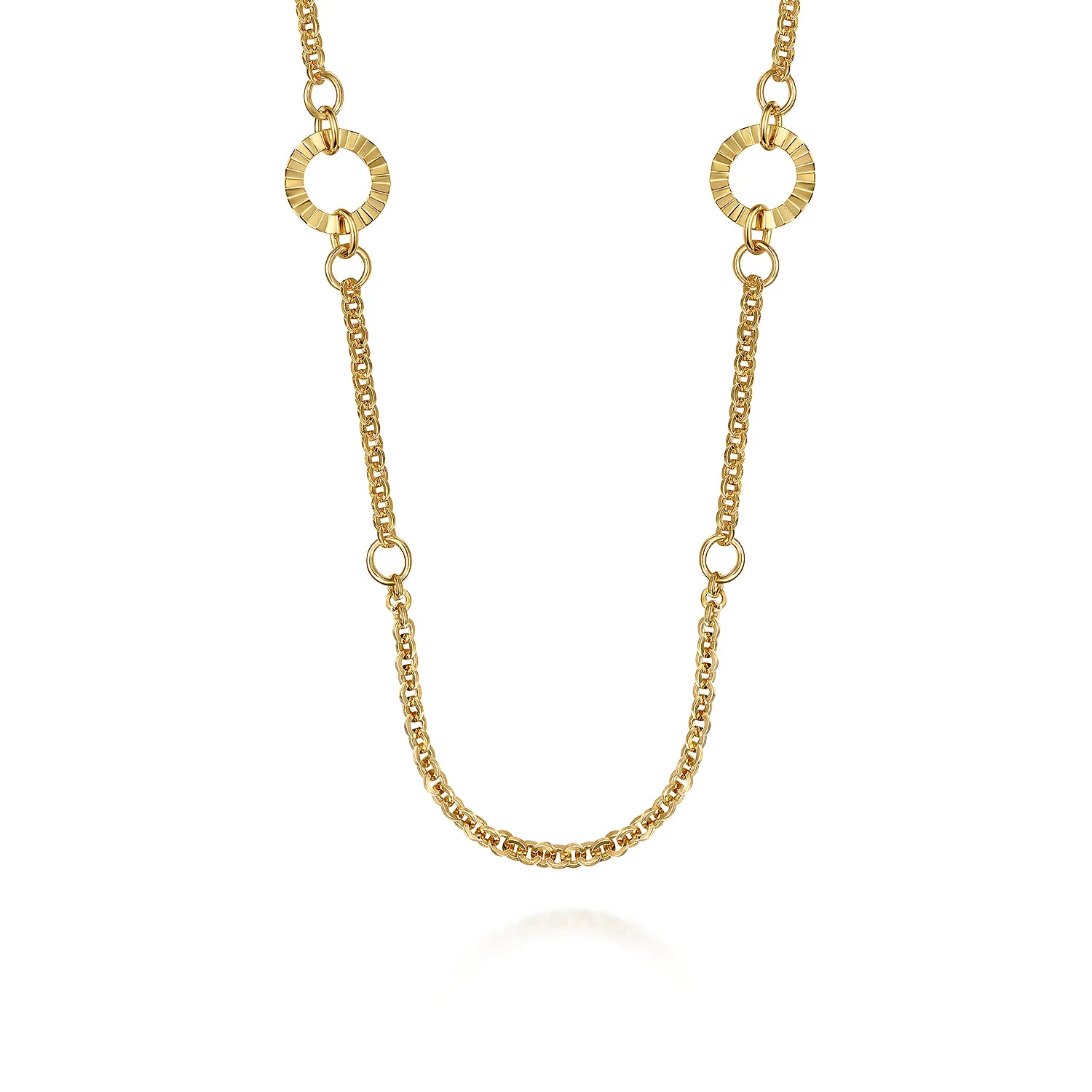 Diamond Cut Station Necklace