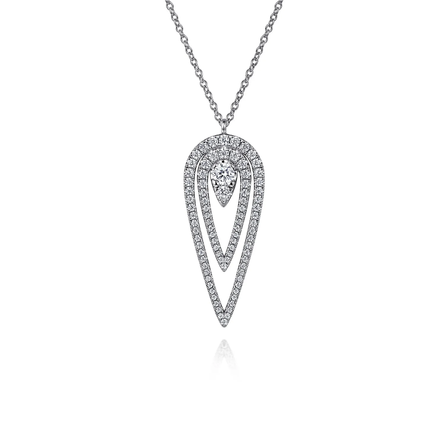 Diamond Drop Pendant Necklace