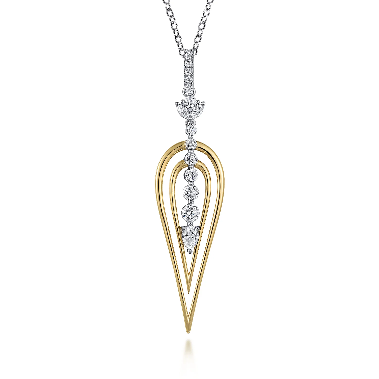 Diamond Drop Pendant Necklace
