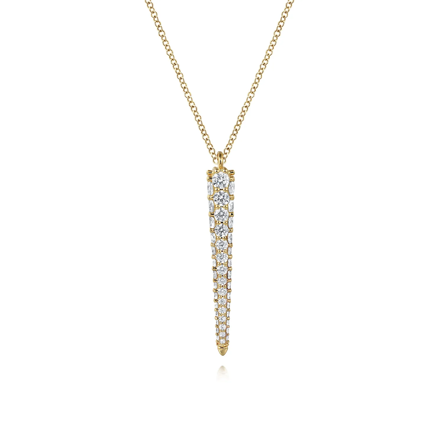 Vertical Diamond Bar Necklace